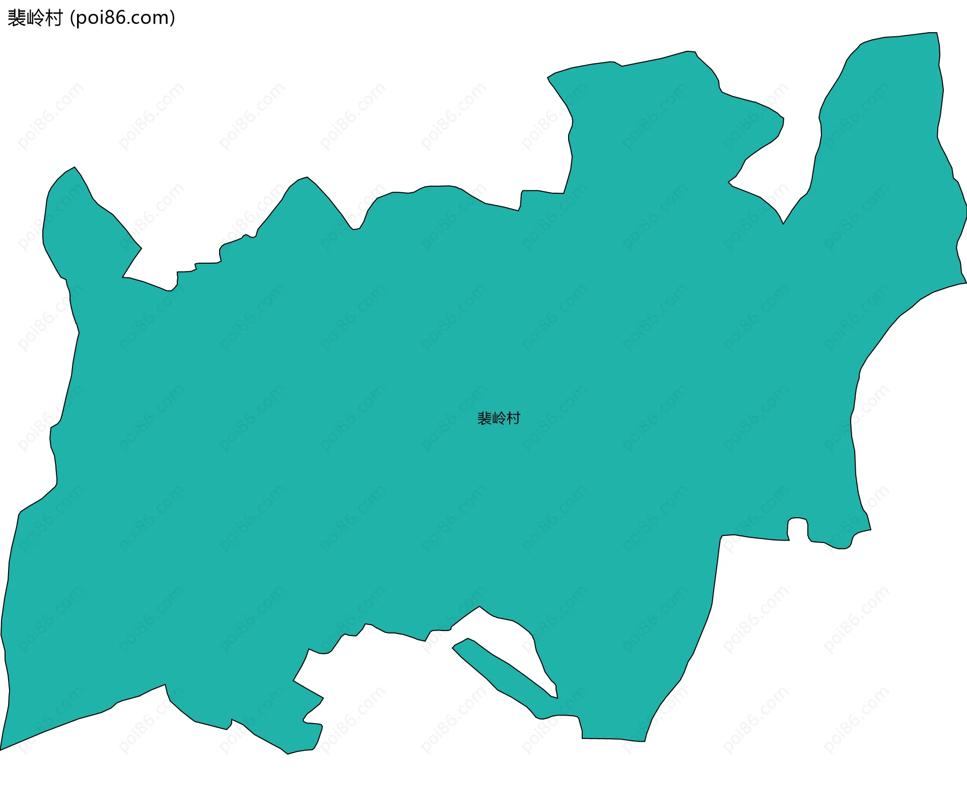 裴岭村边界地图