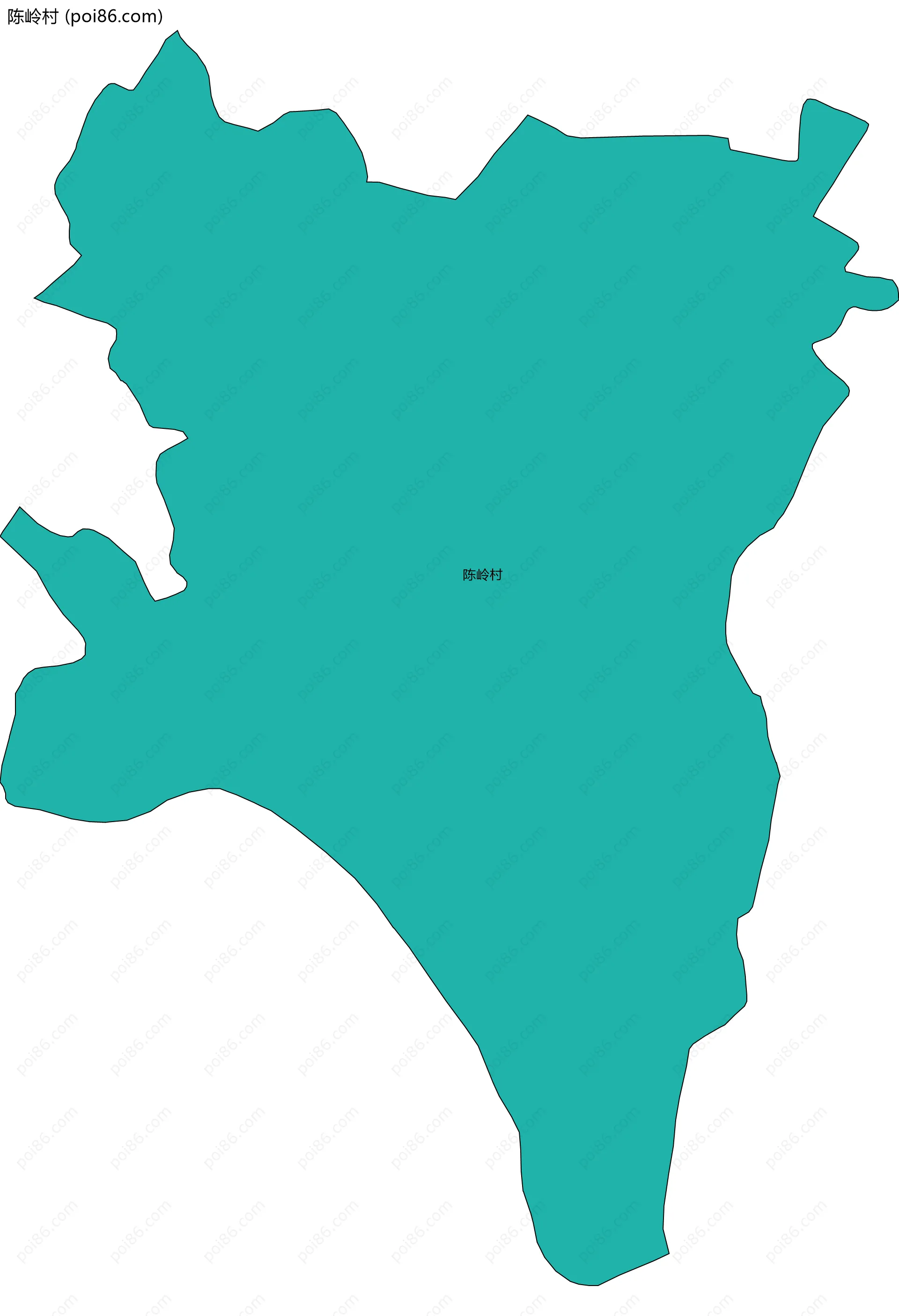 陈岭村边界地图