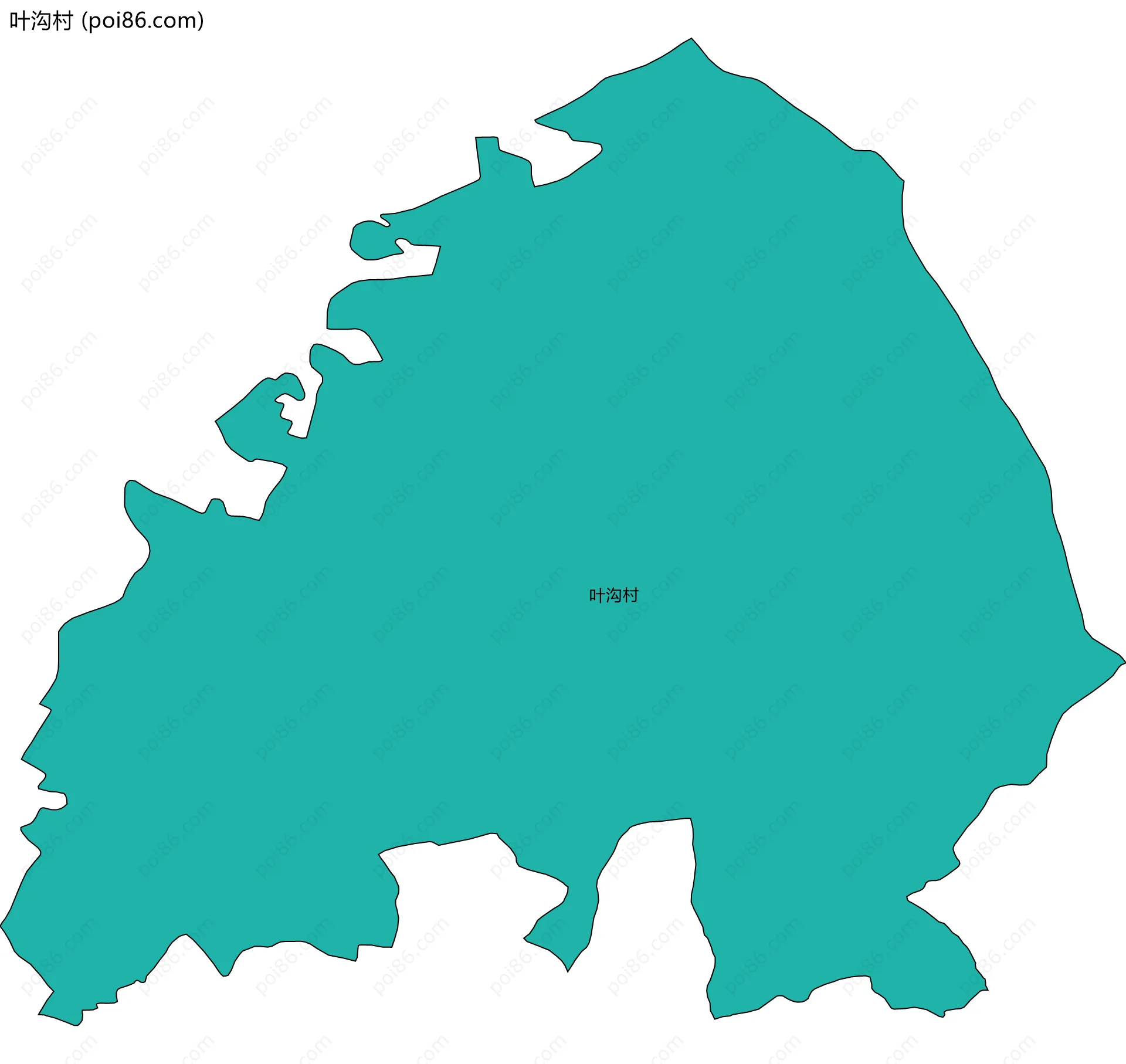 叶沟村边界地图