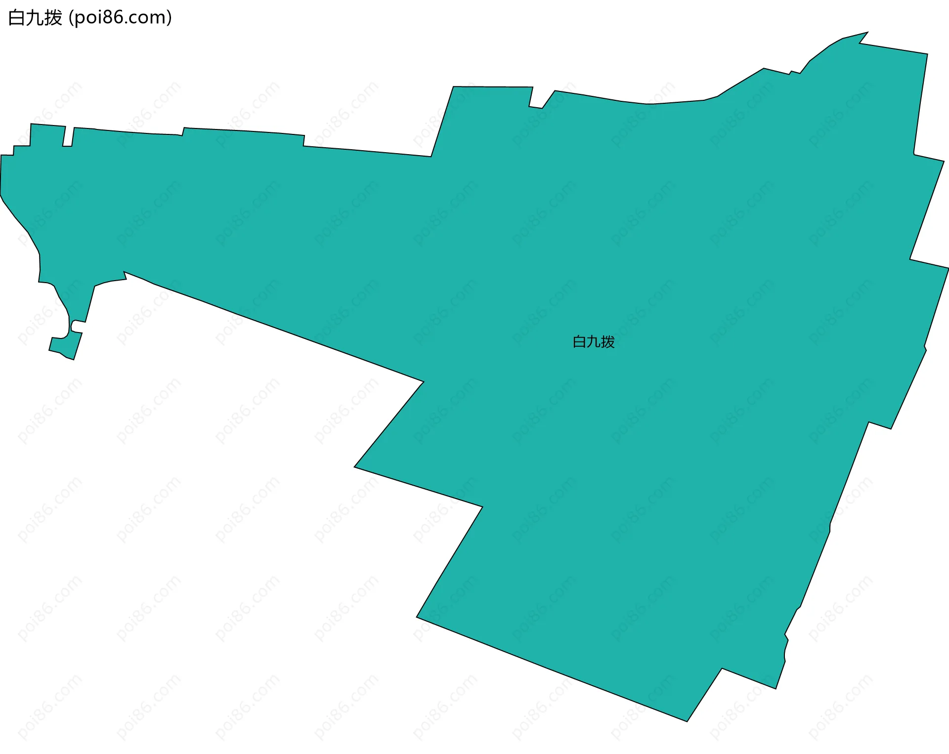 白九拨边界地图