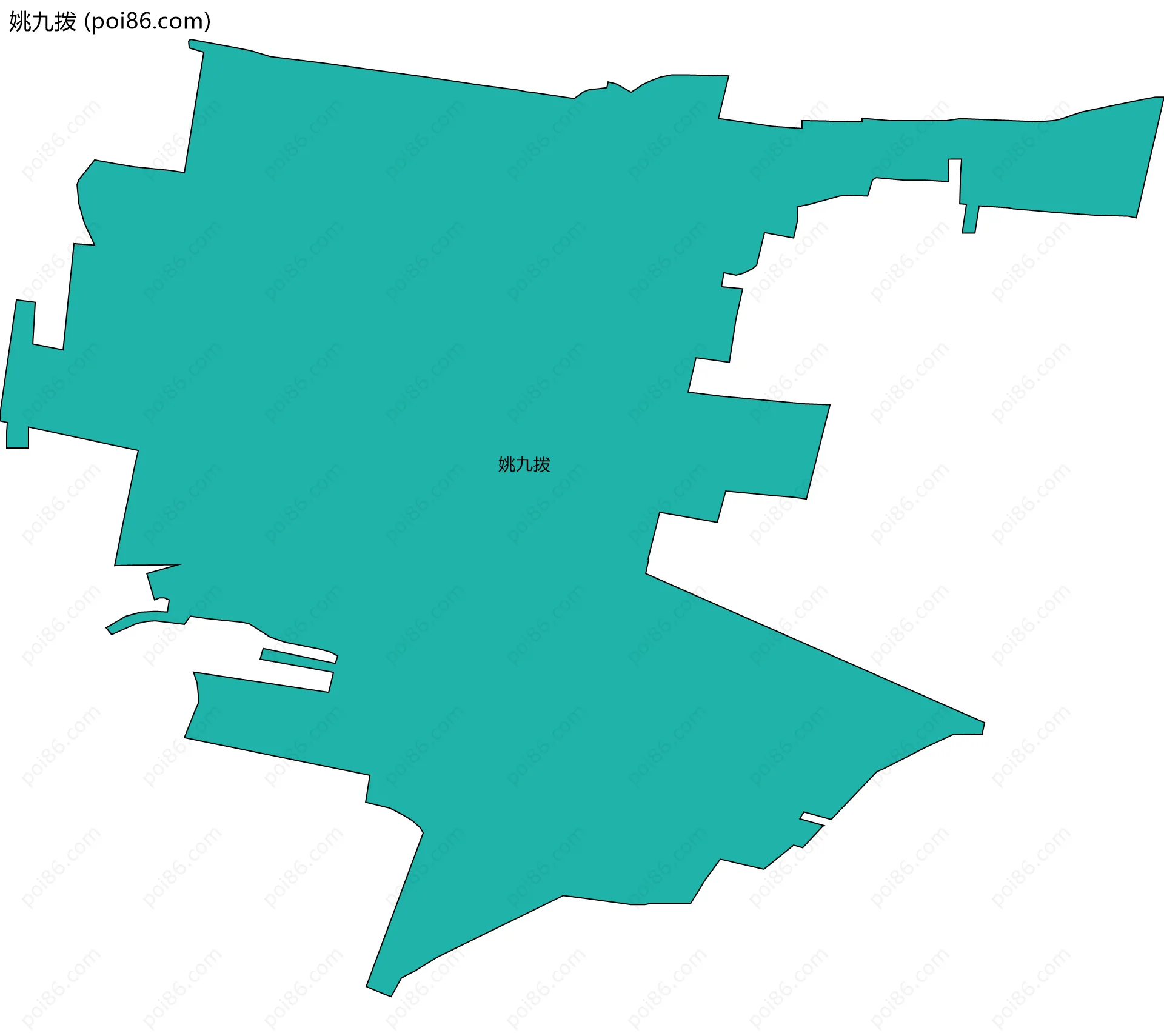 姚九拨边界地图
