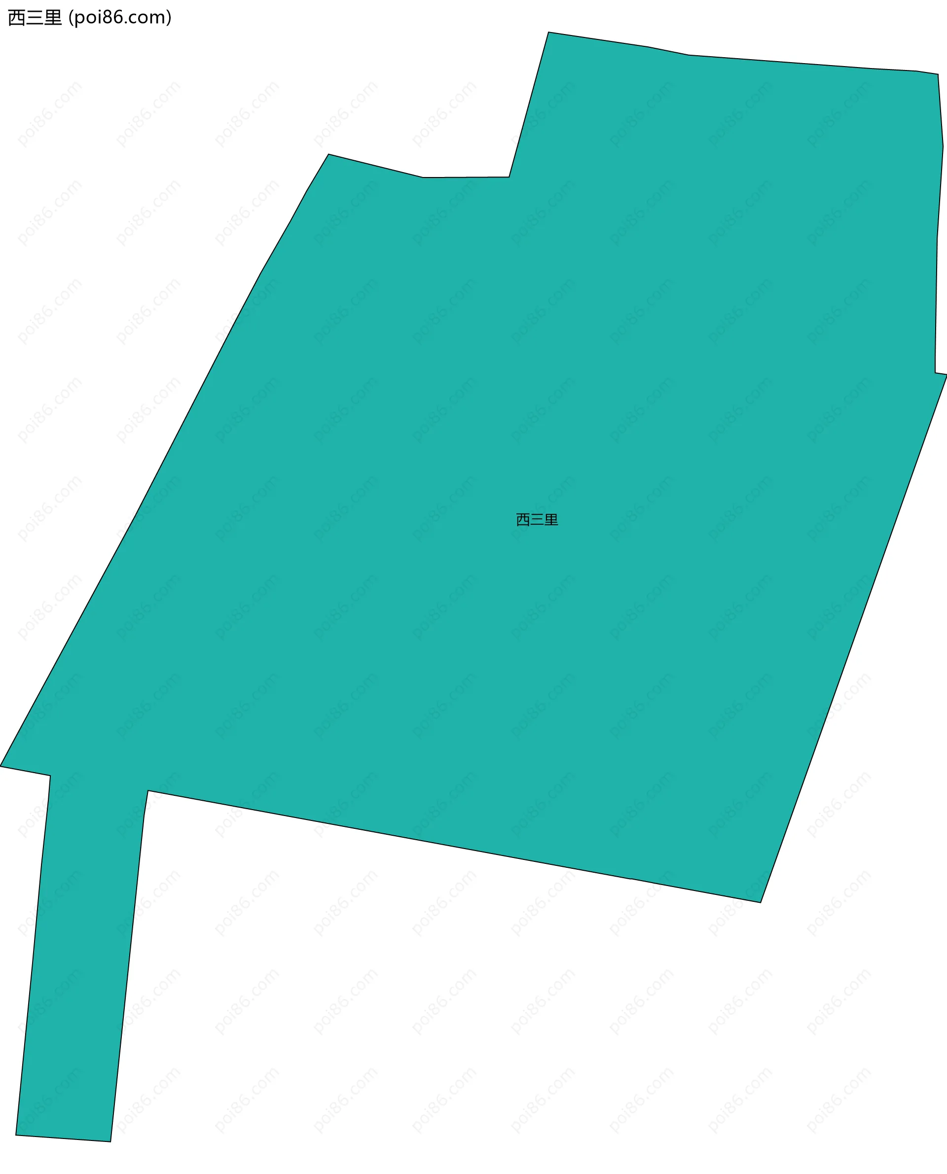 西三里边界地图