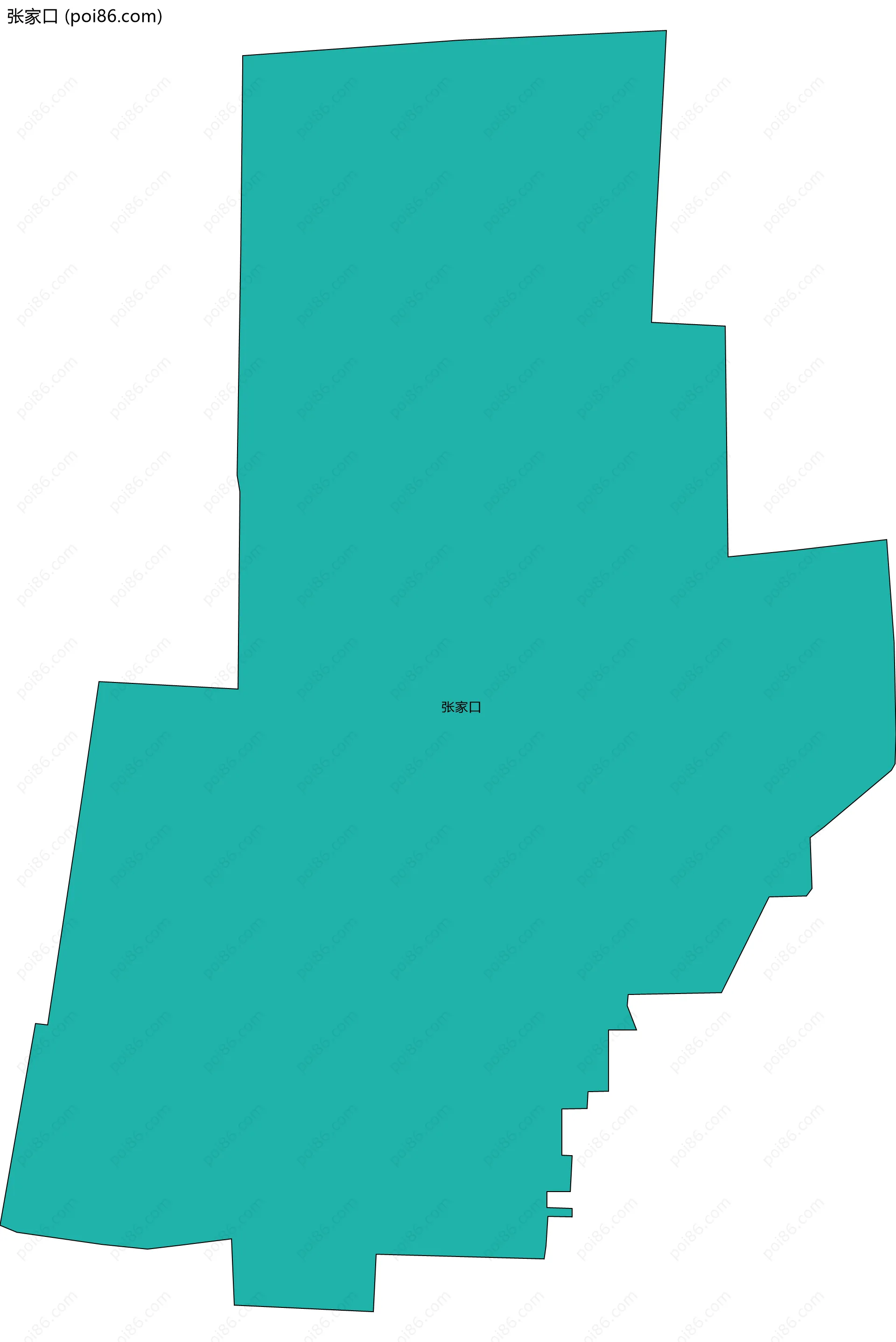 张家口边界地图