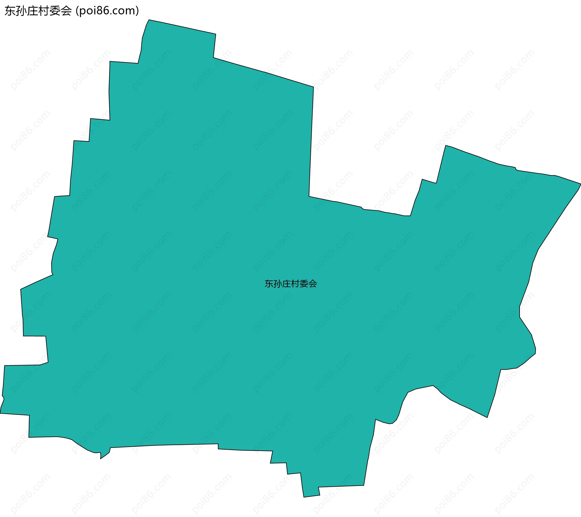 东孙庄村委会边界地图