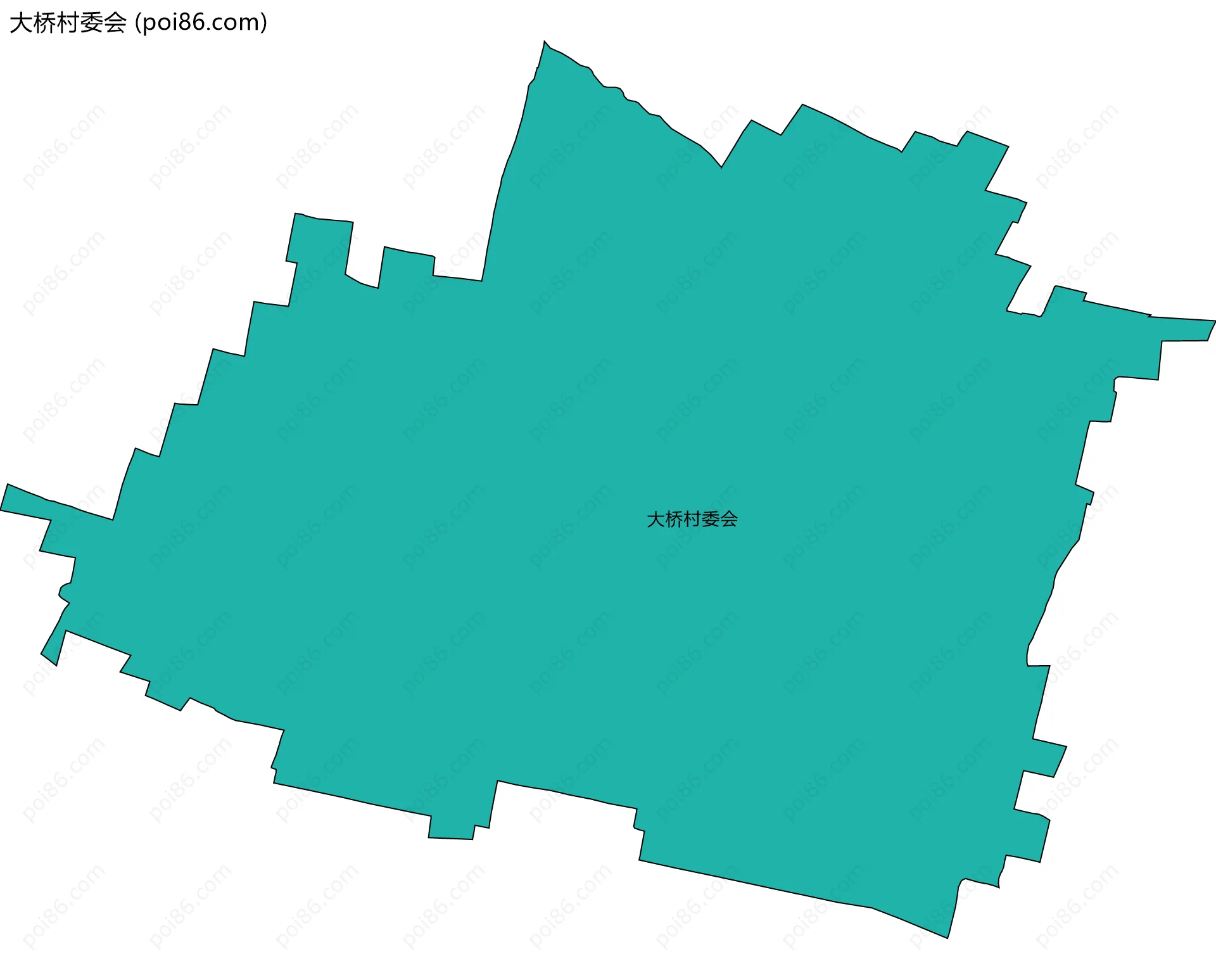 大桥村委会边界地图