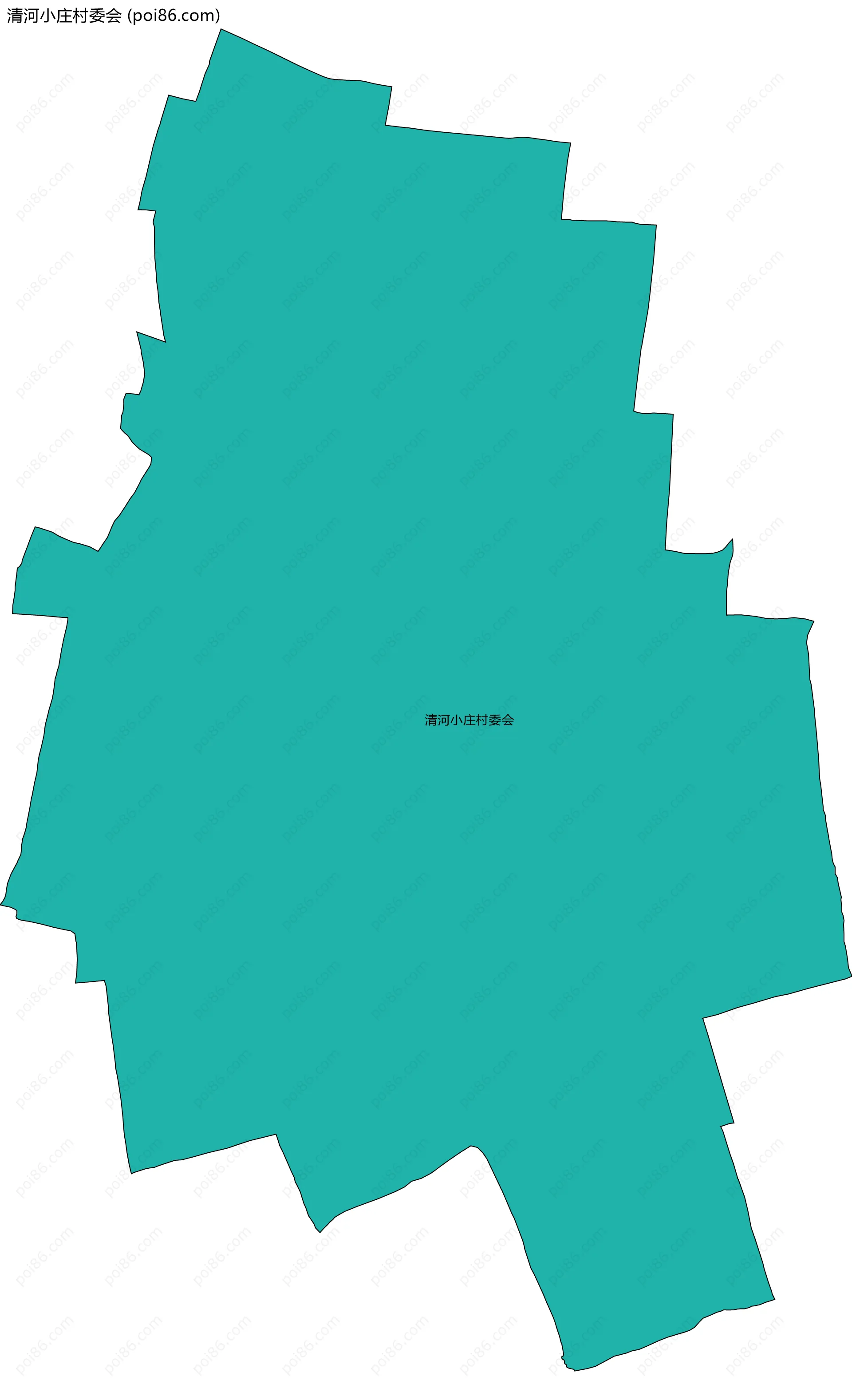 清河小庄村委会边界地图
