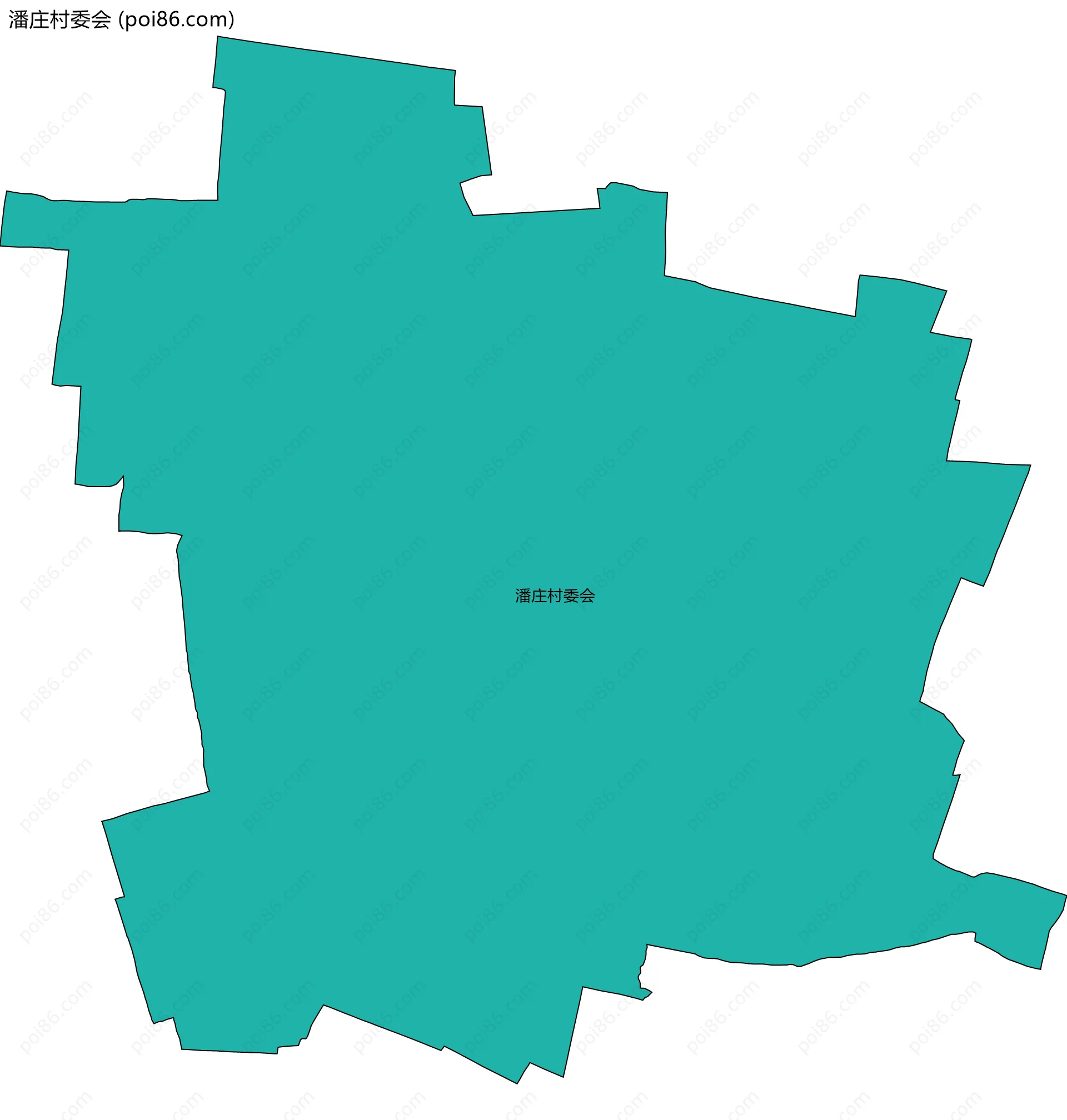 潘庄村委会边界地图