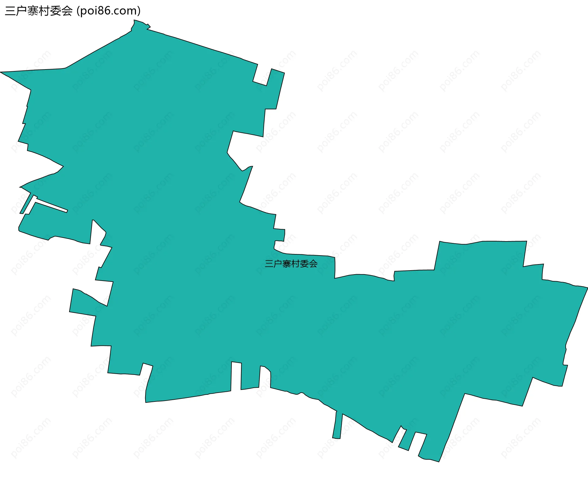 三户寨村委会边界地图