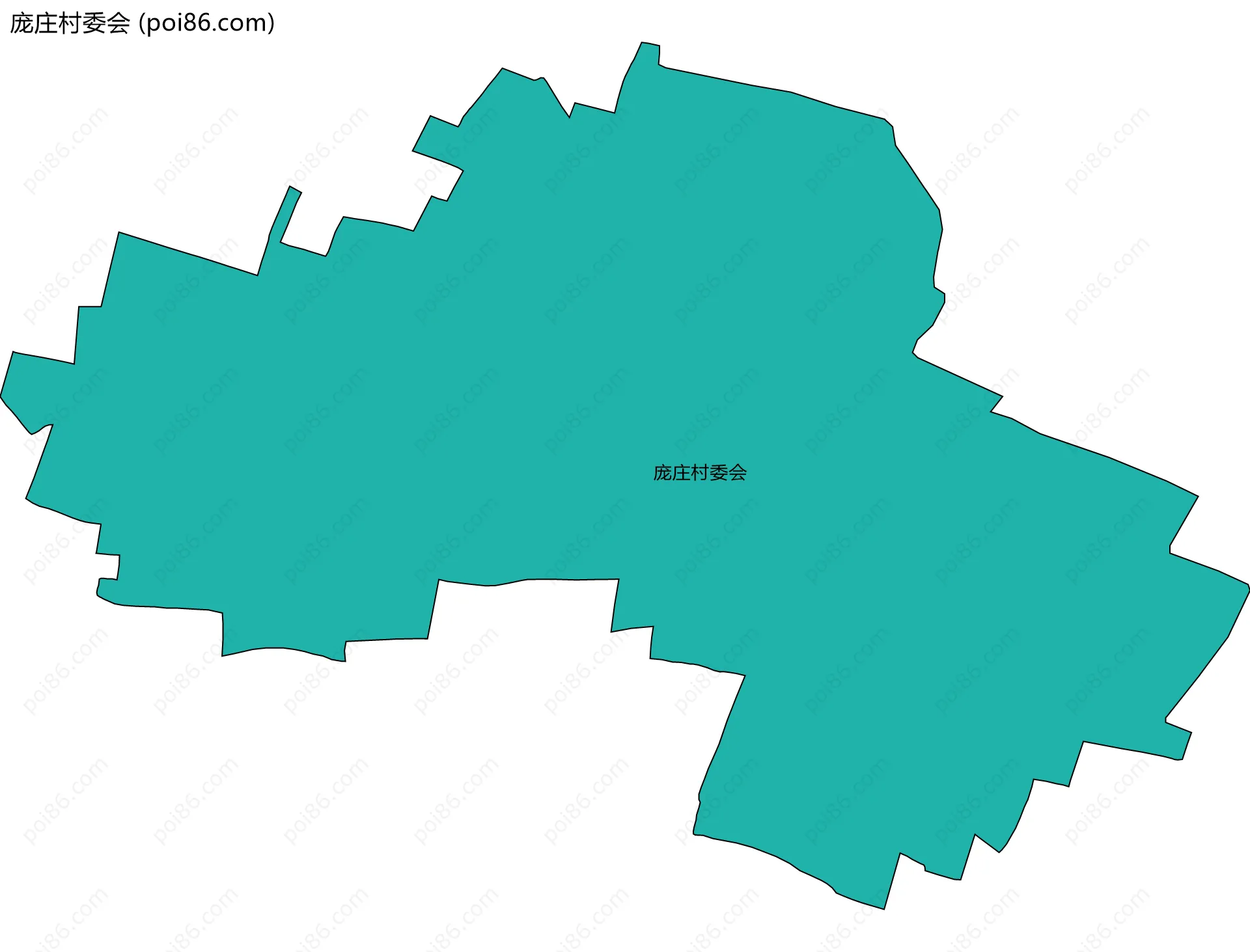 庞庄村委会边界地图