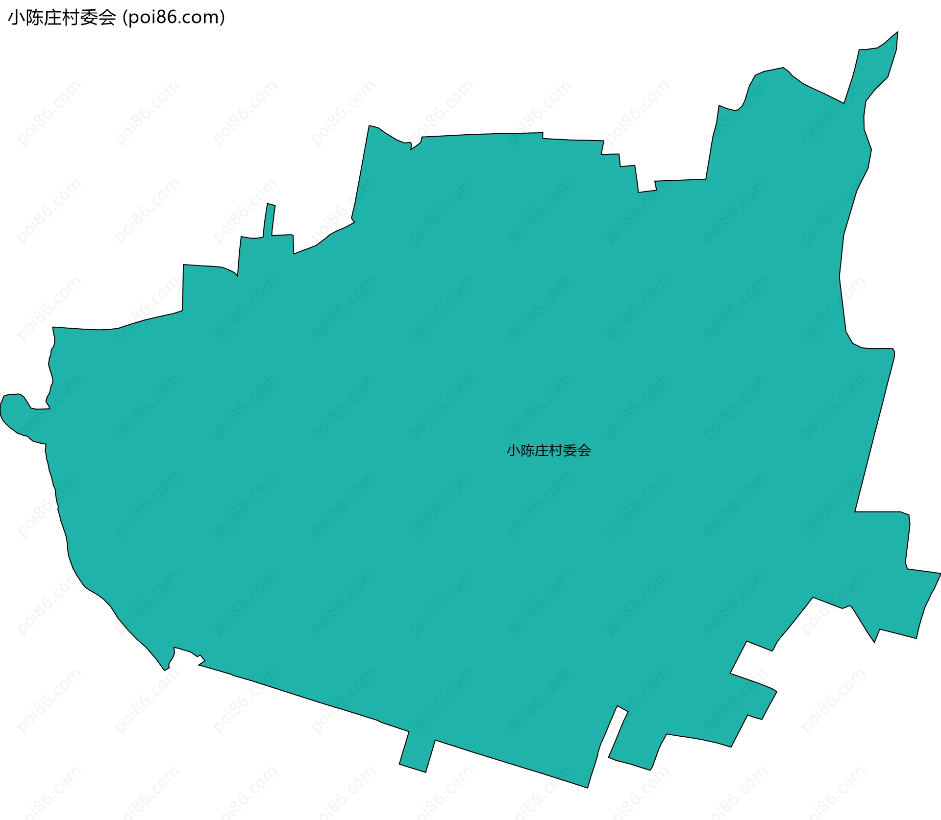 小陈庄村委会边界地图