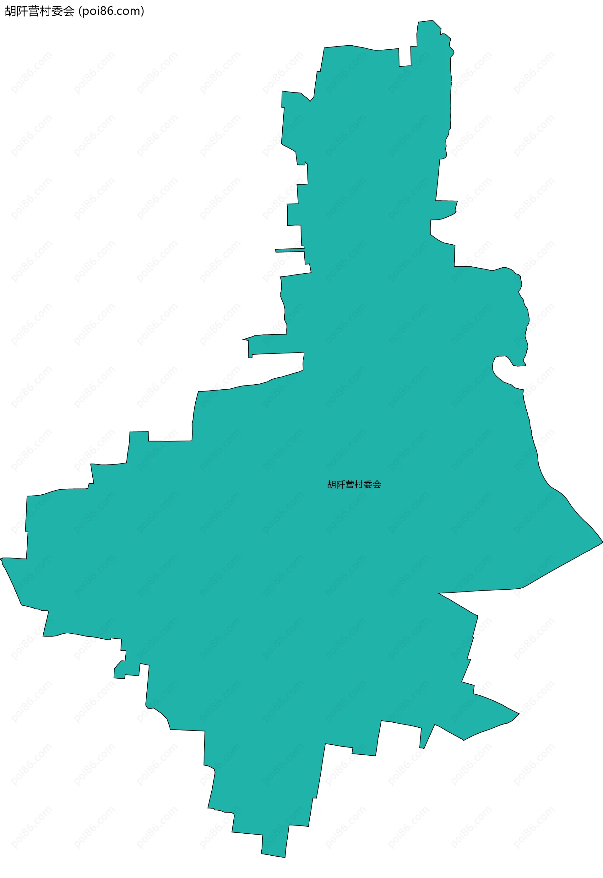 胡阡营村委会边界地图