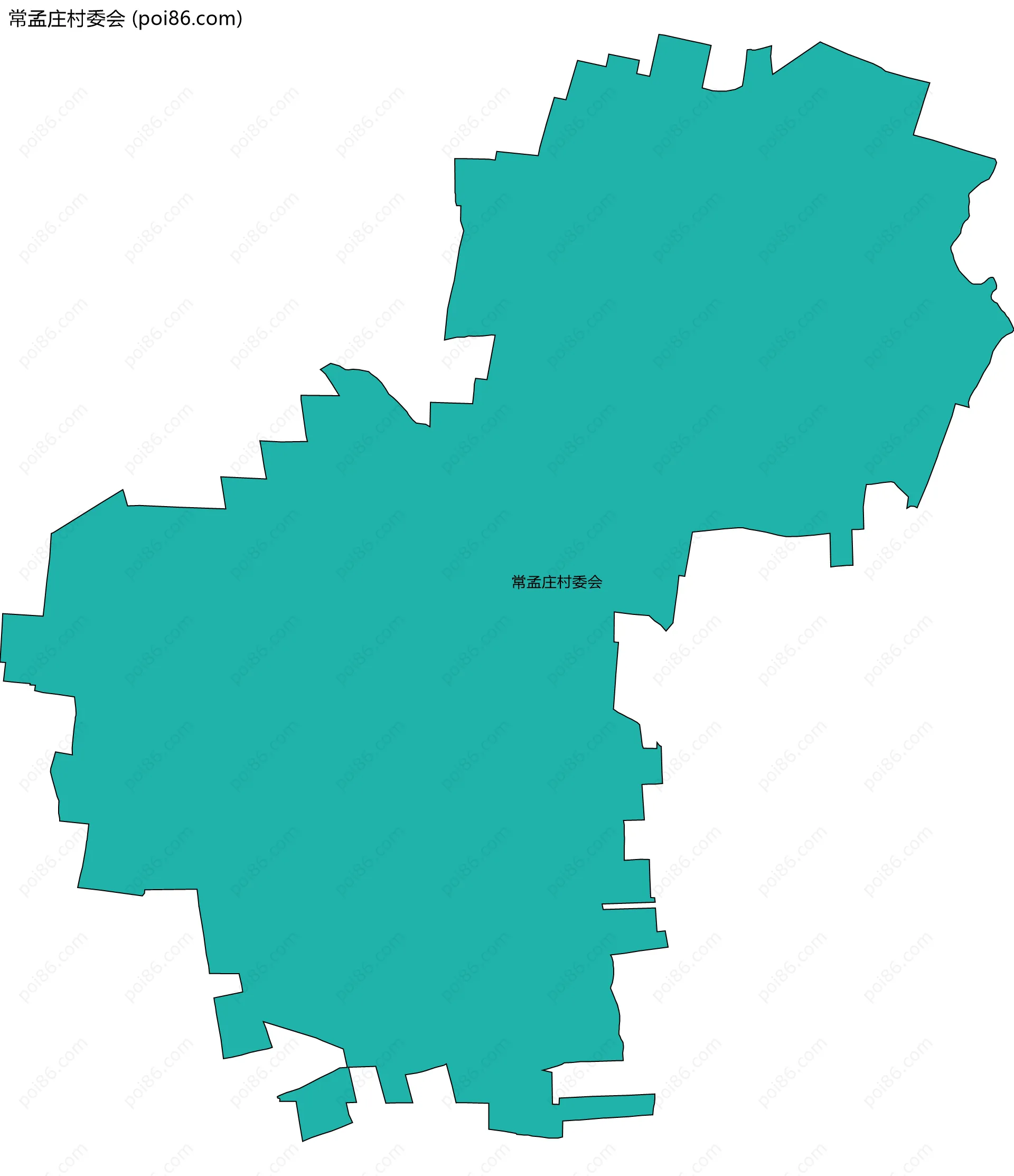 常孟庄村委会边界地图