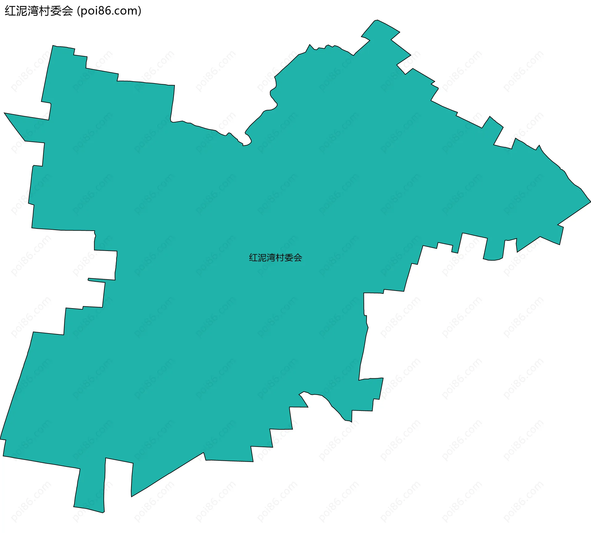红泥湾村委会边界地图