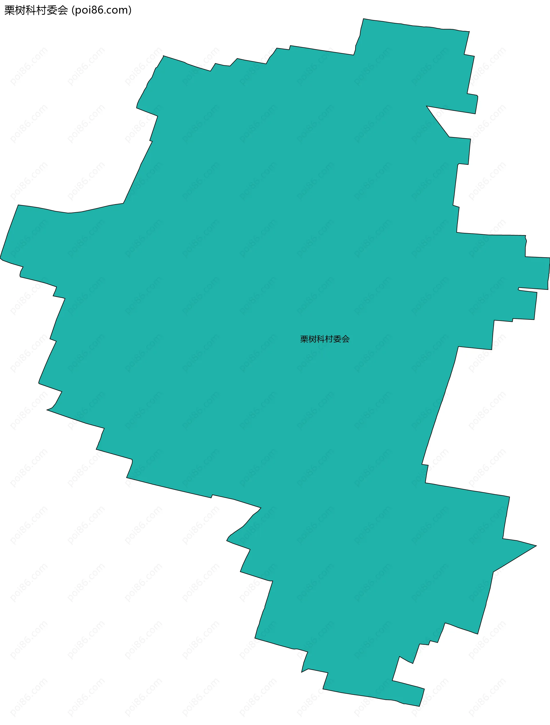 栗树科村委会边界地图