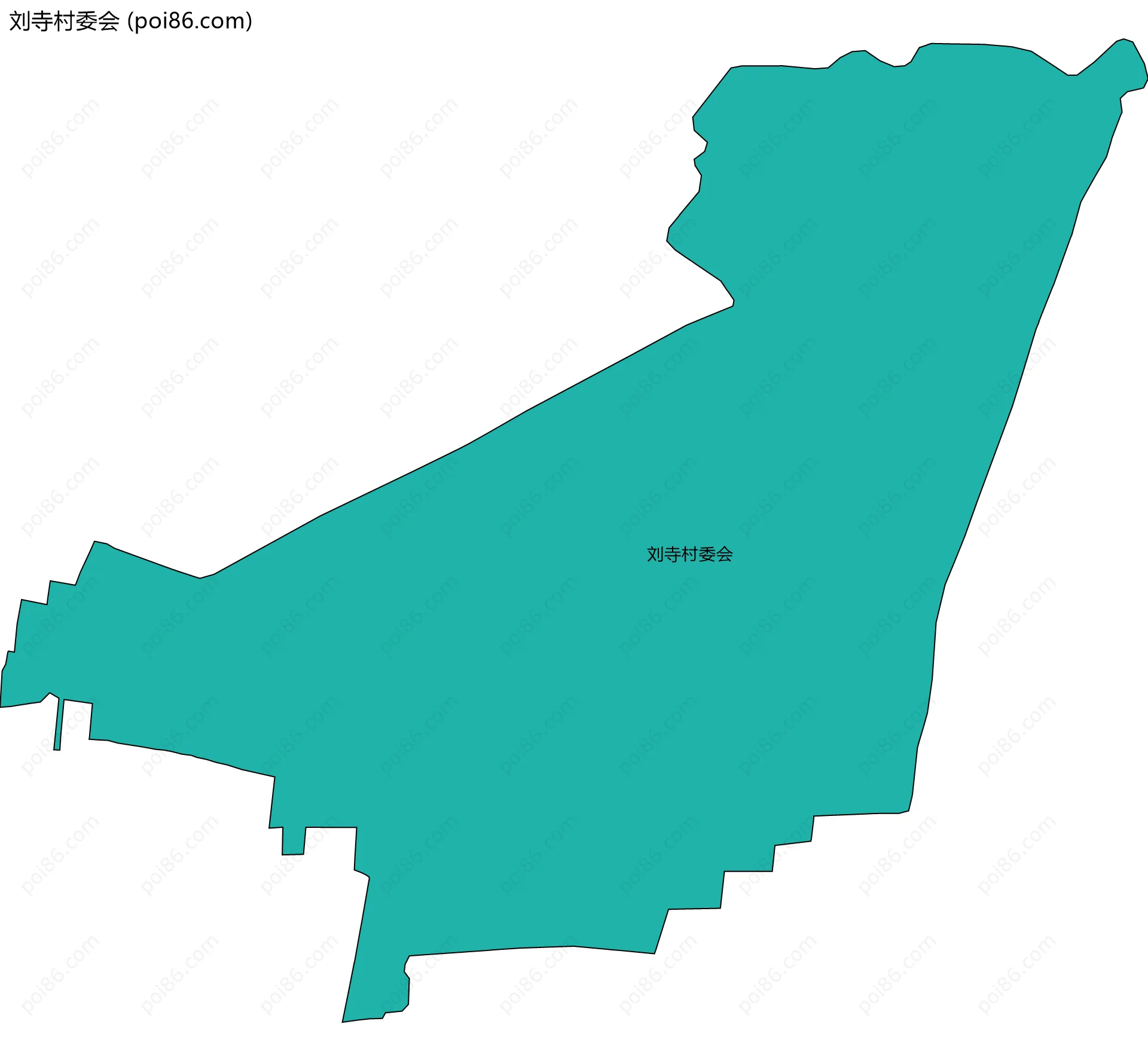 刘寺村委会边界地图