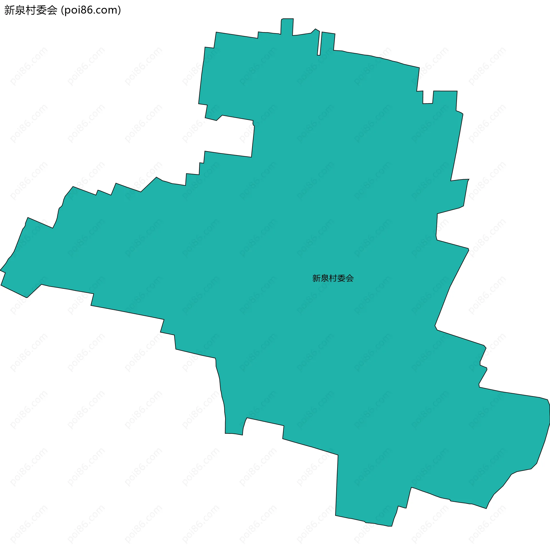 新泉村委会边界地图