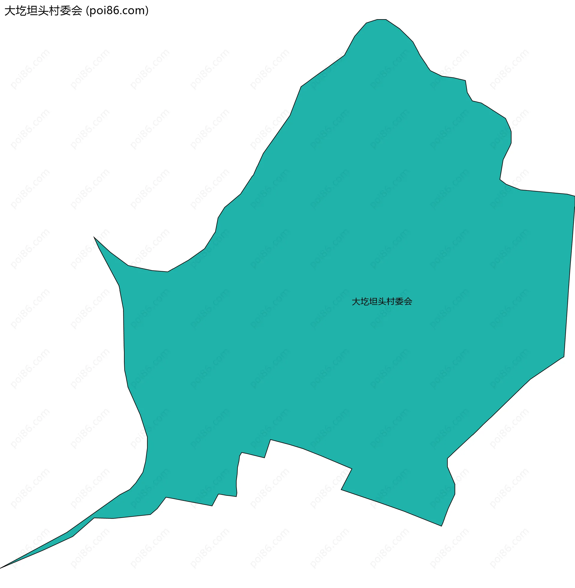 大圪坦头村委会边界地图