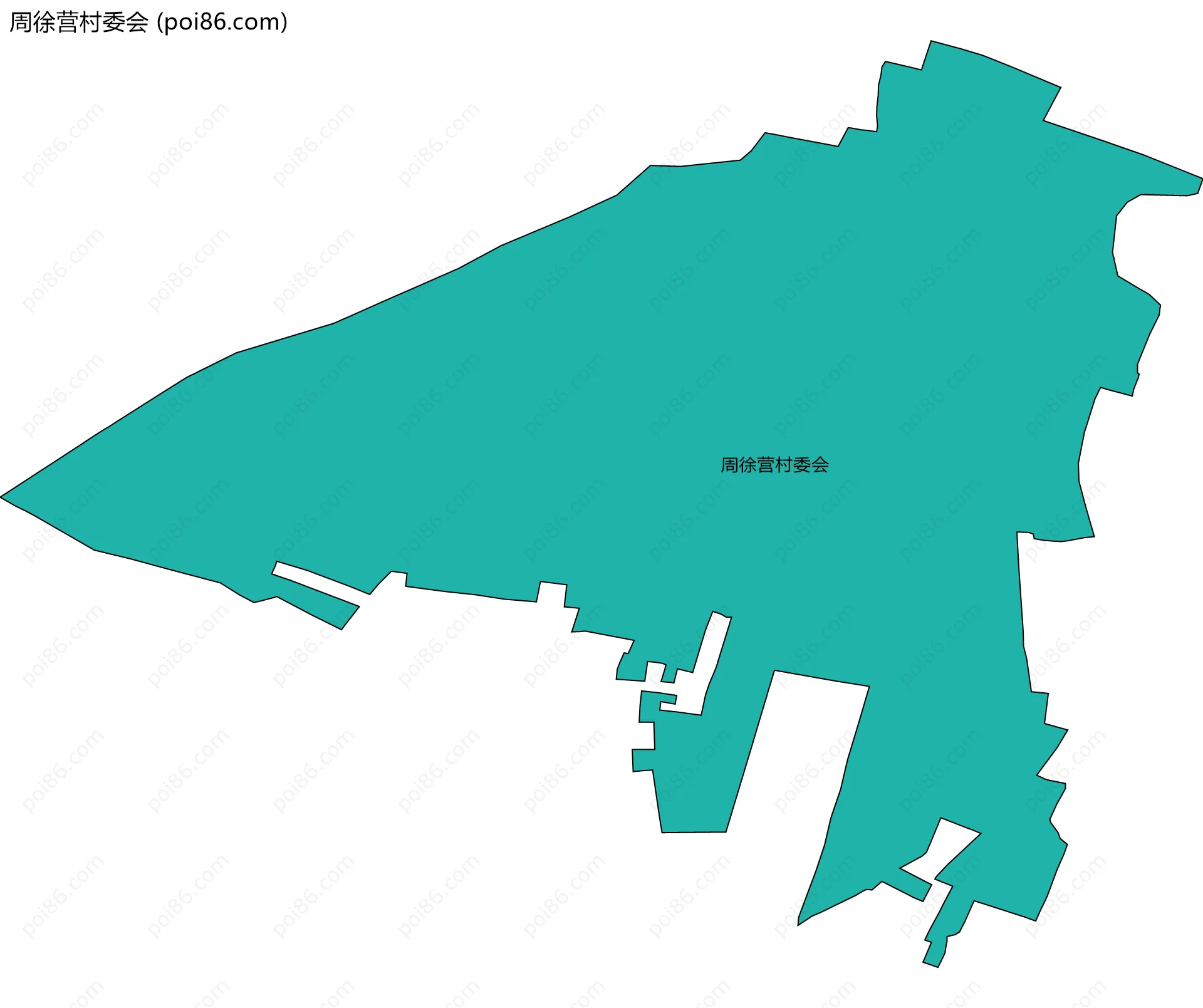 周徐营村委会边界地图