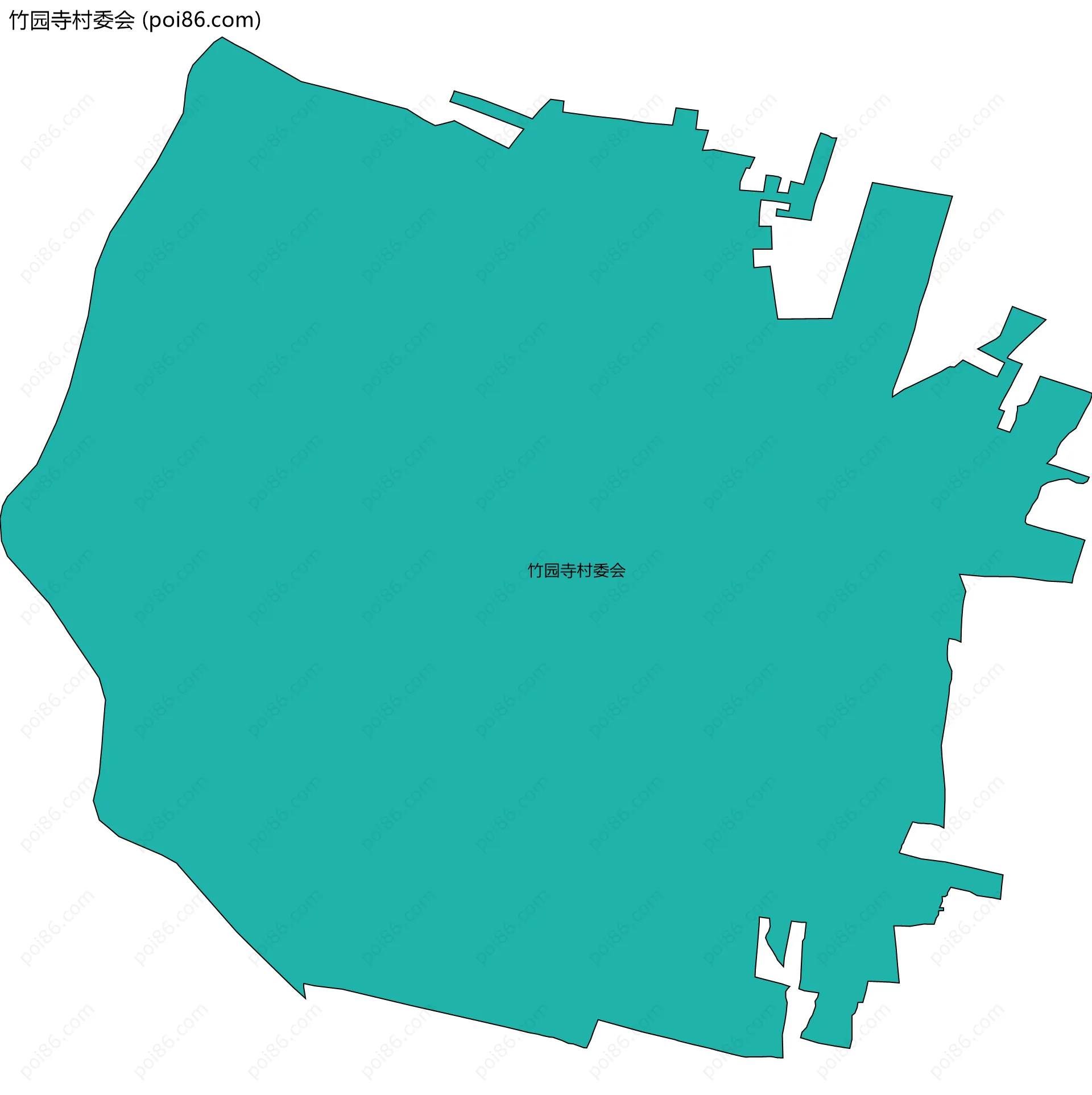 竹园寺村委会边界地图