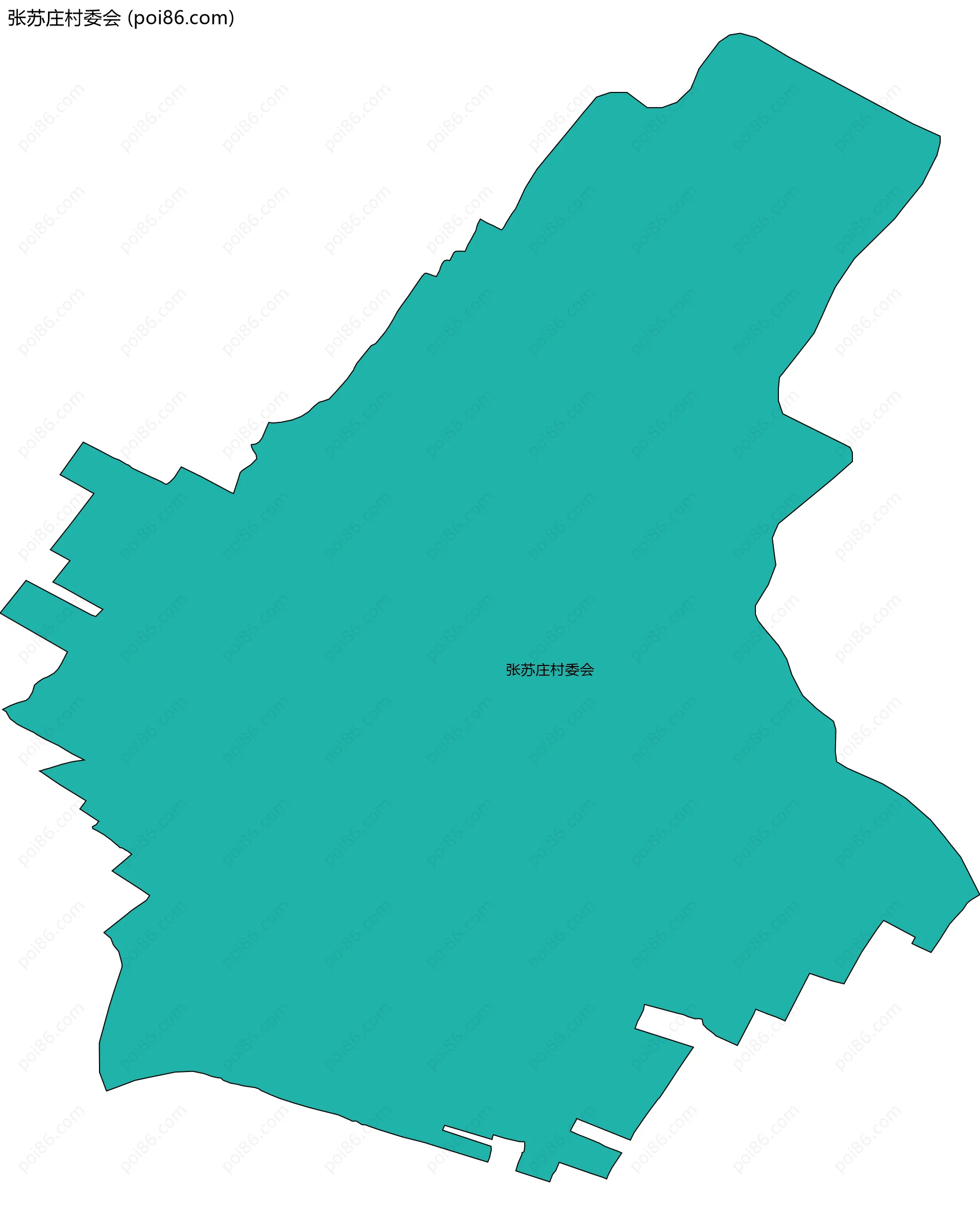 张苏庄村委会边界地图