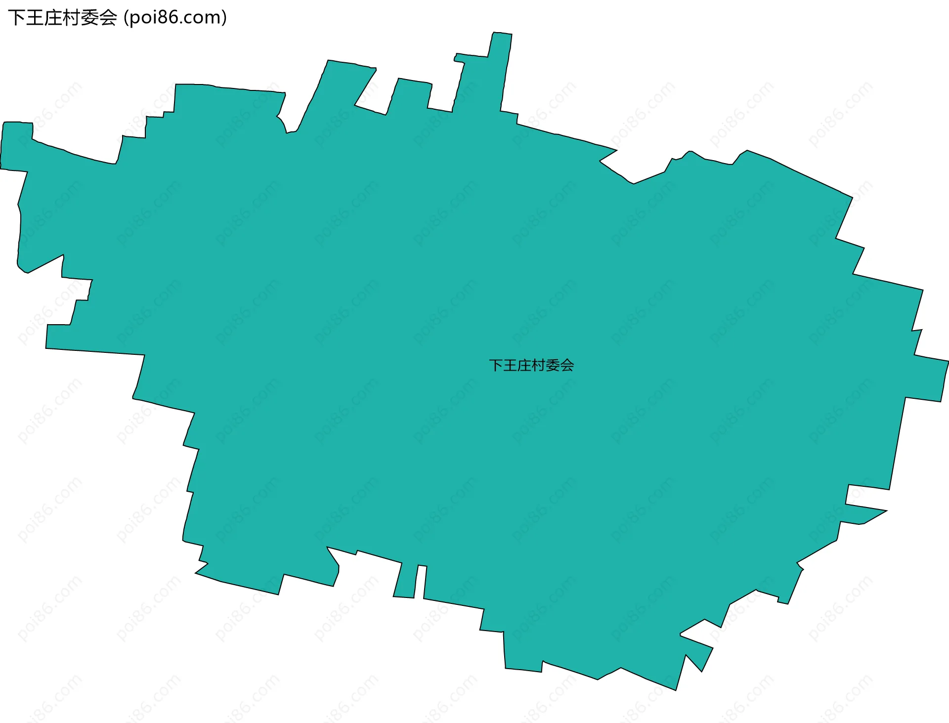 下王庄村委会边界地图