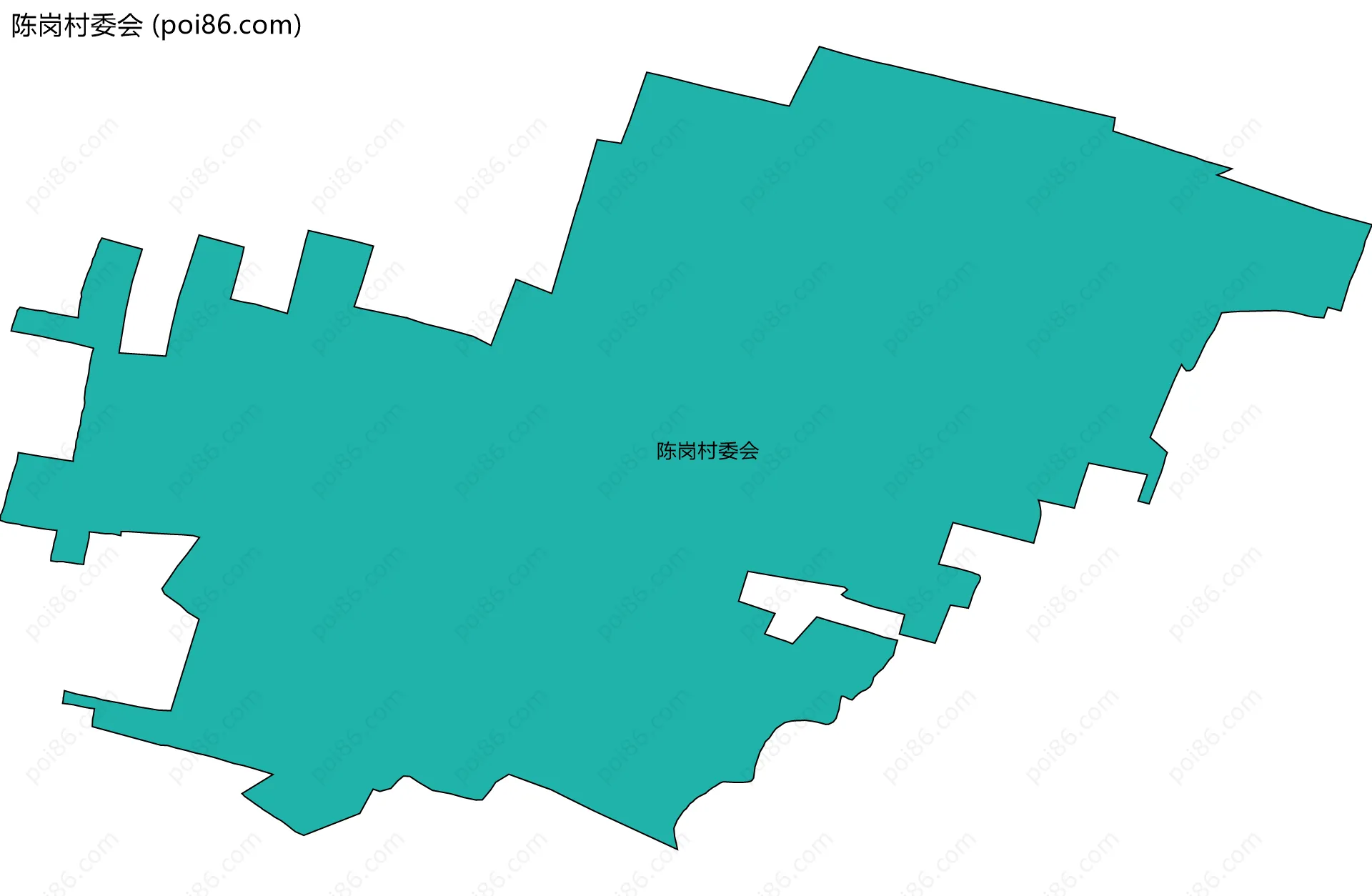 陈岗村委会边界地图