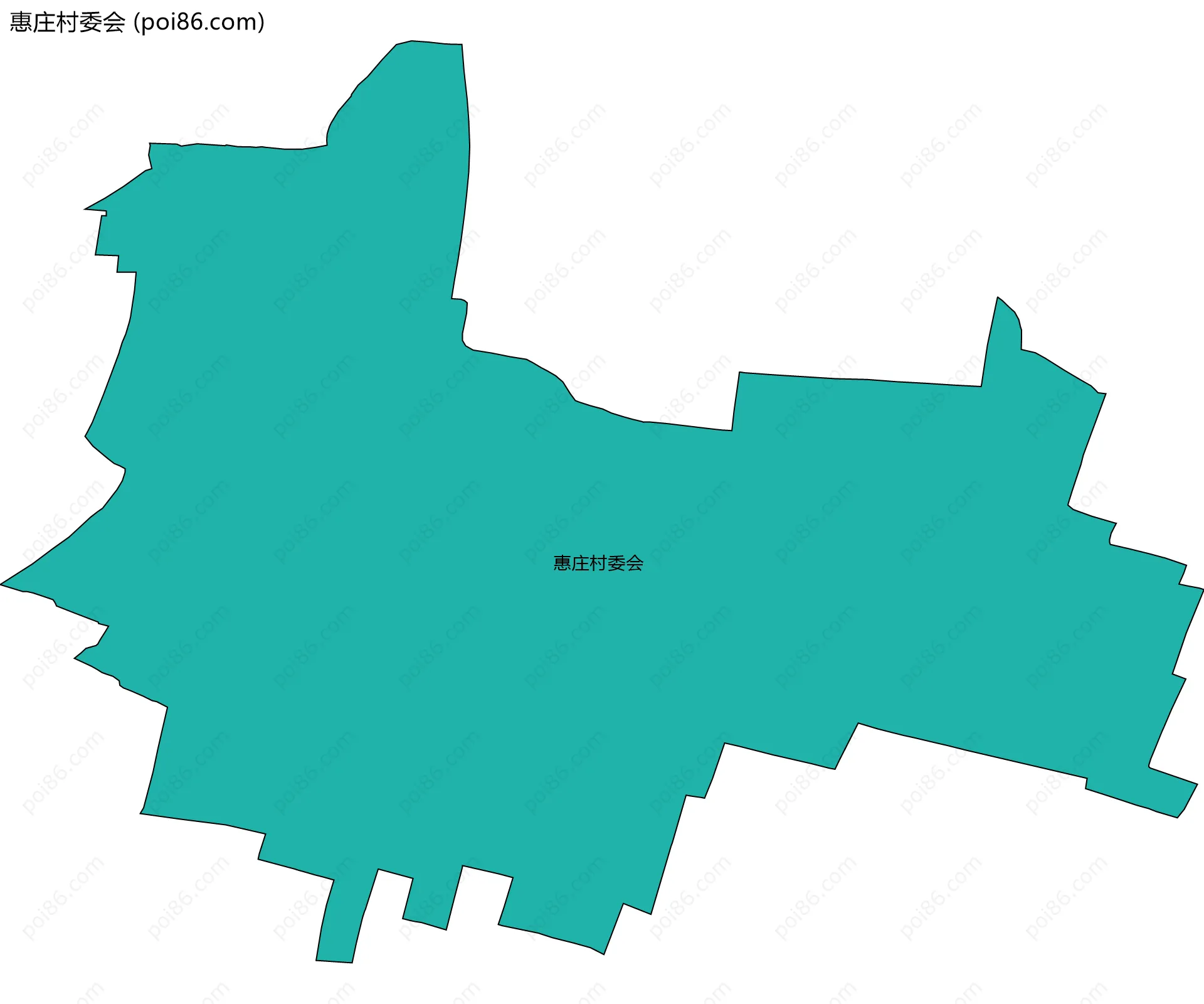 惠庄村委会边界地图