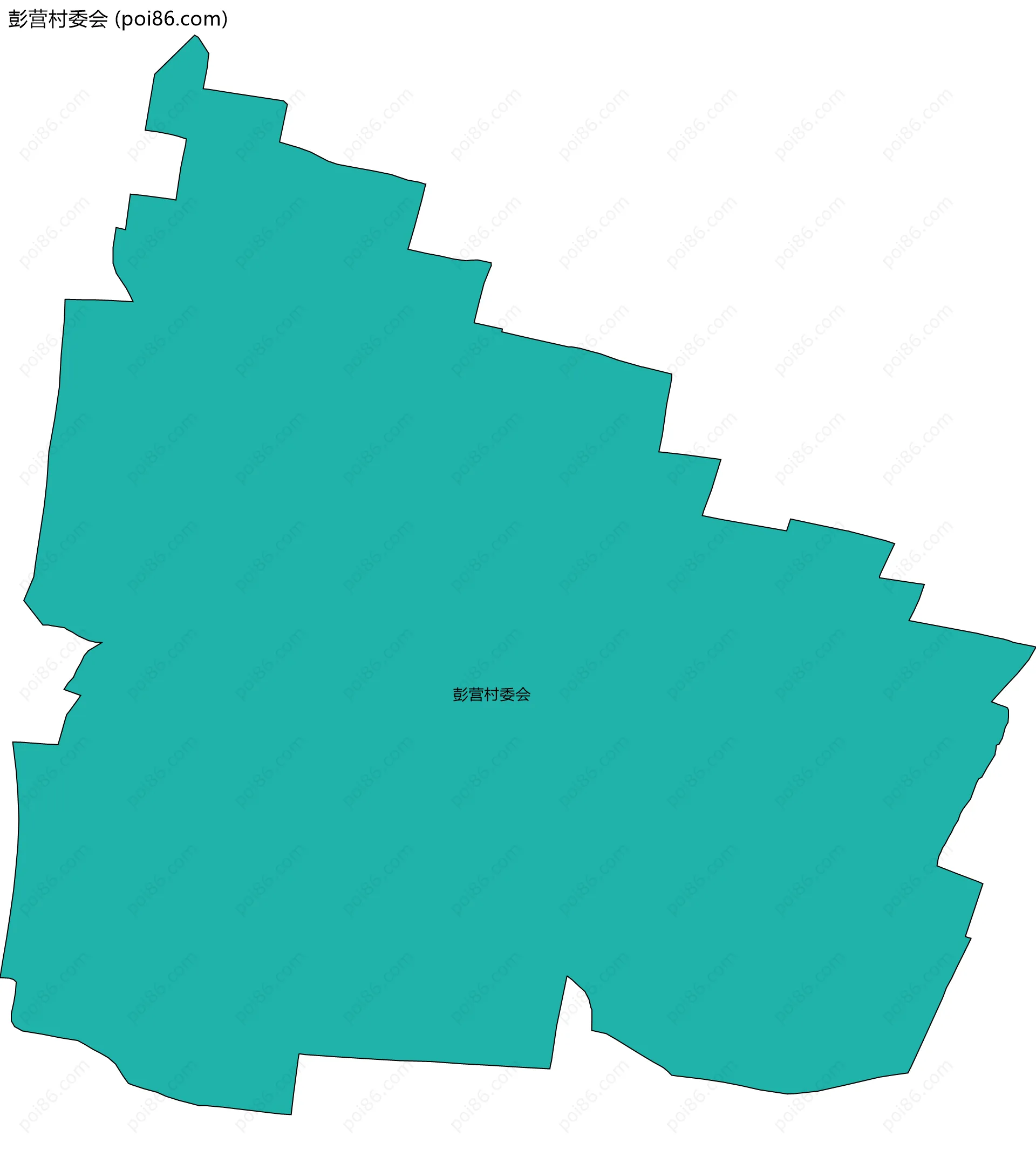 彭营村委会边界地图