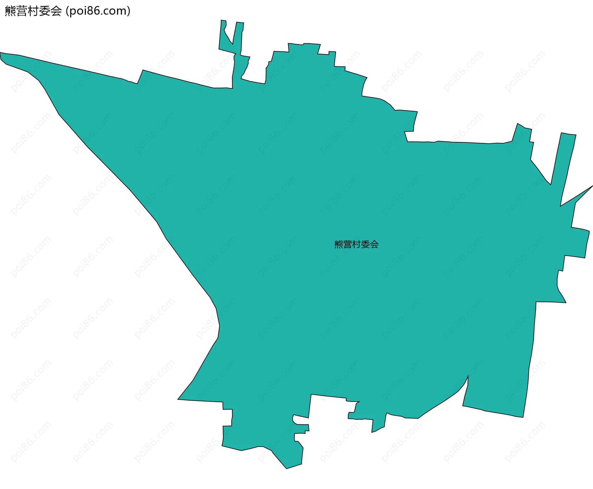 熊营村委会边界地图
