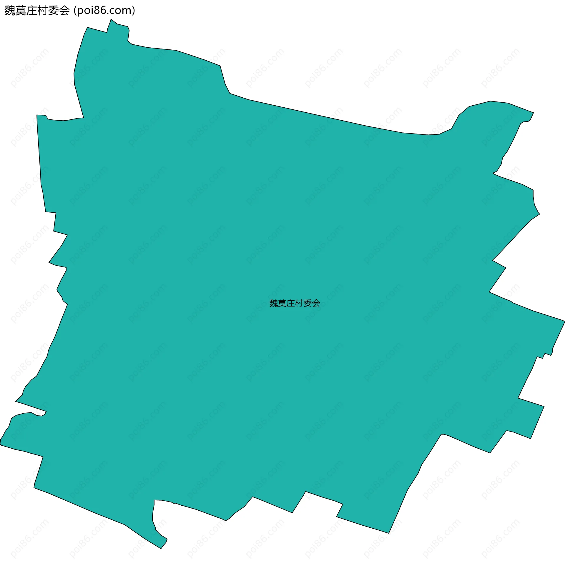 魏莫庄村委会边界地图