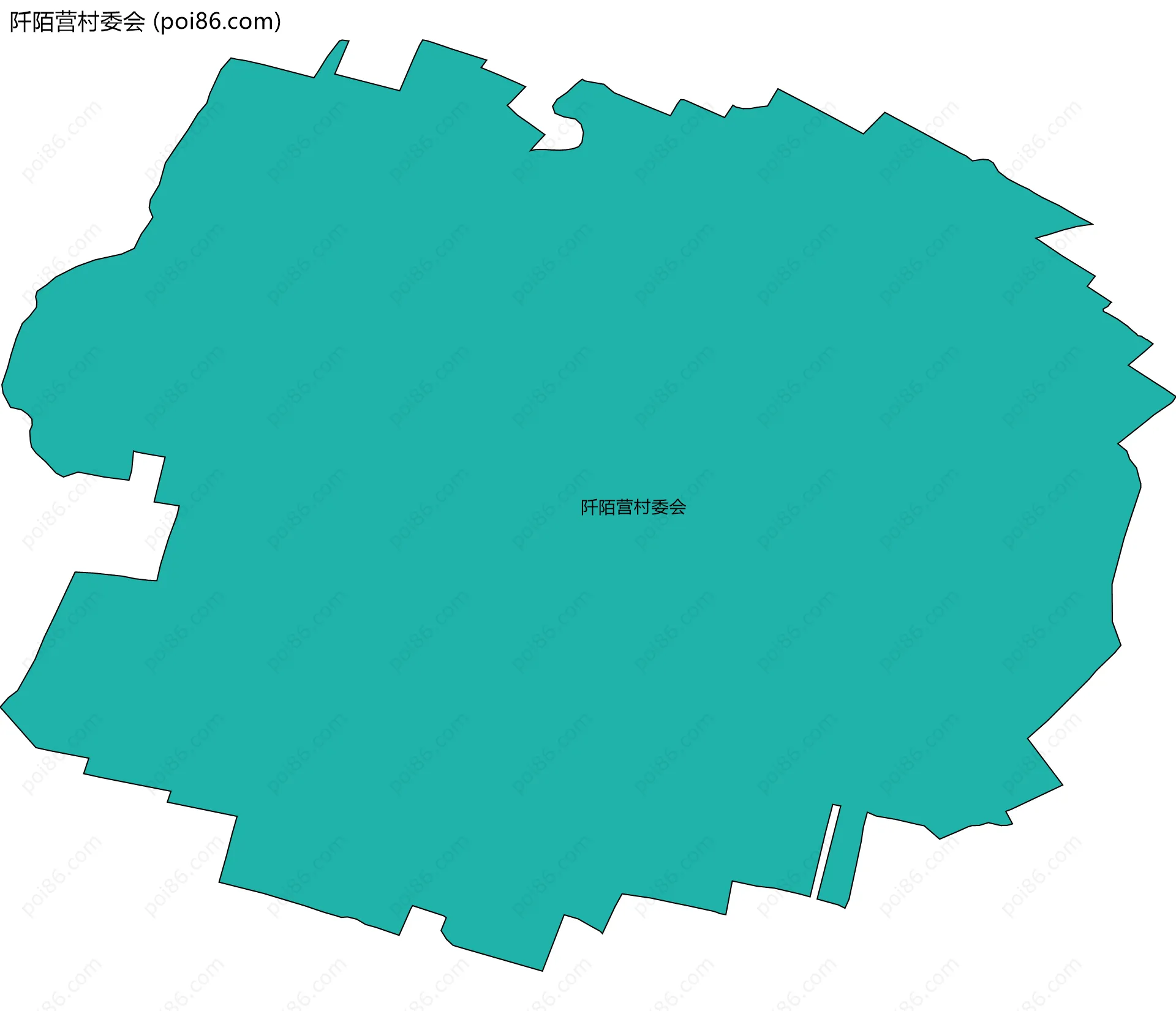 阡陌营村委会边界地图