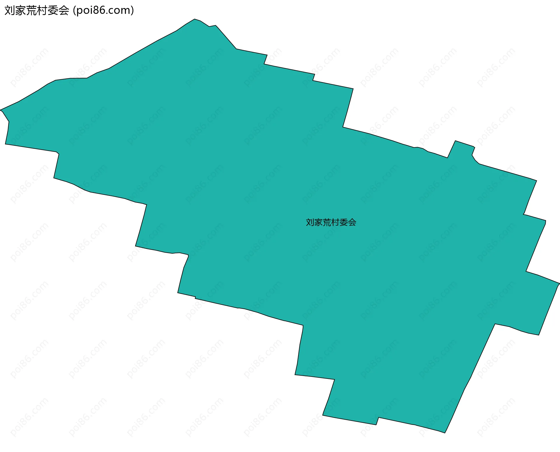 刘家荒村委会边界地图