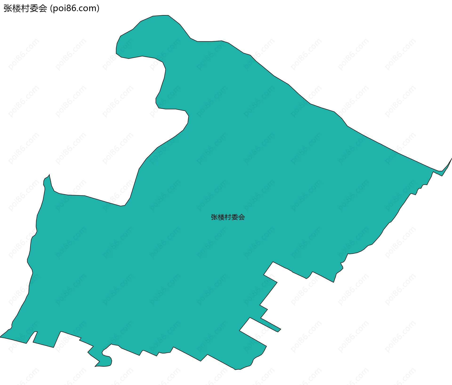 张楼村委会边界地图