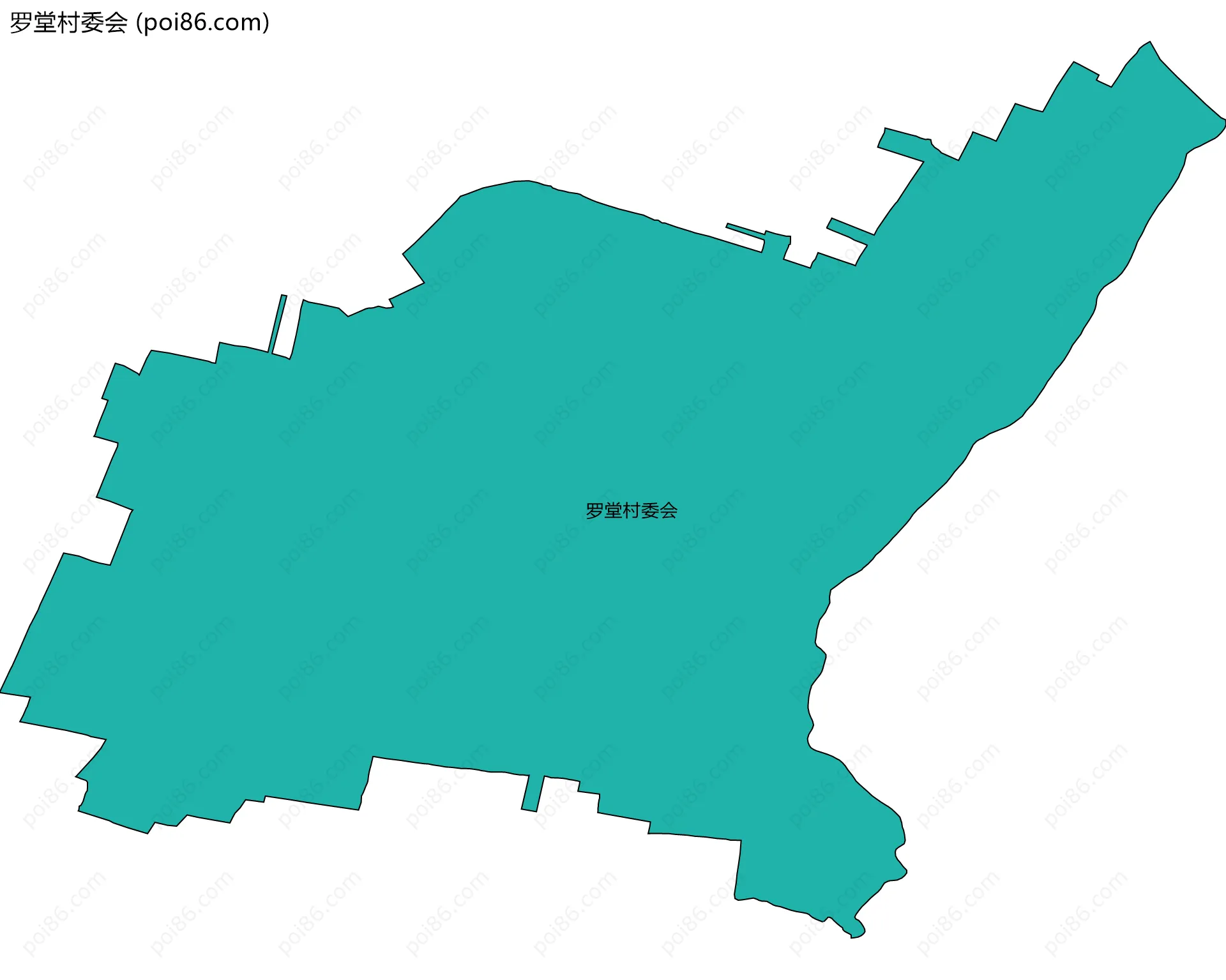 罗堂村委会边界地图