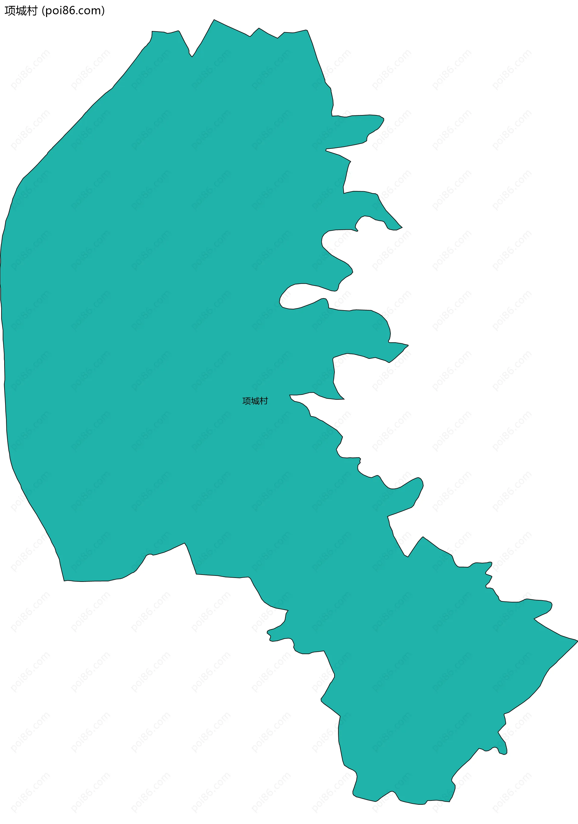 项城村边界地图