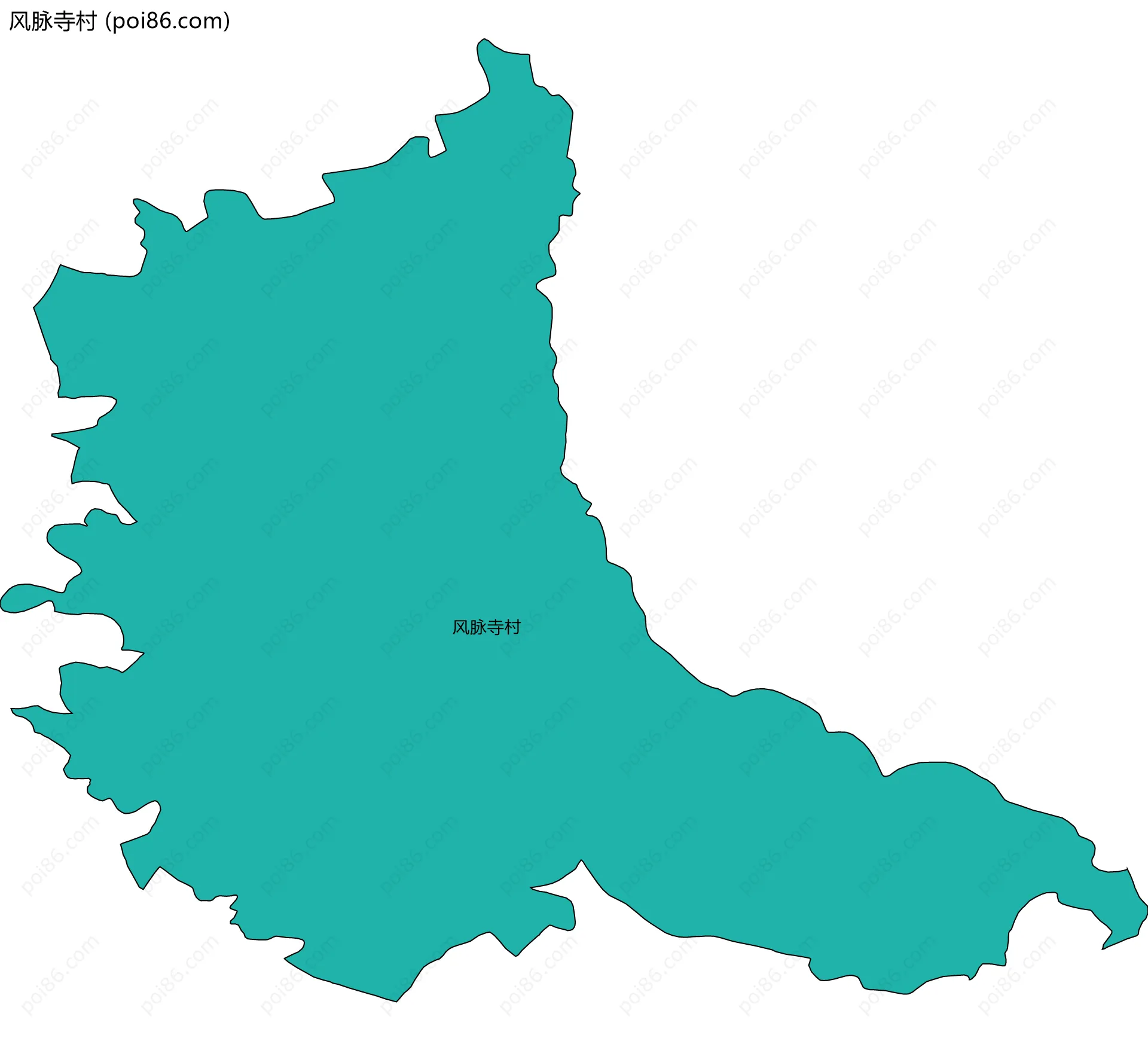 风脉寺村边界地图
