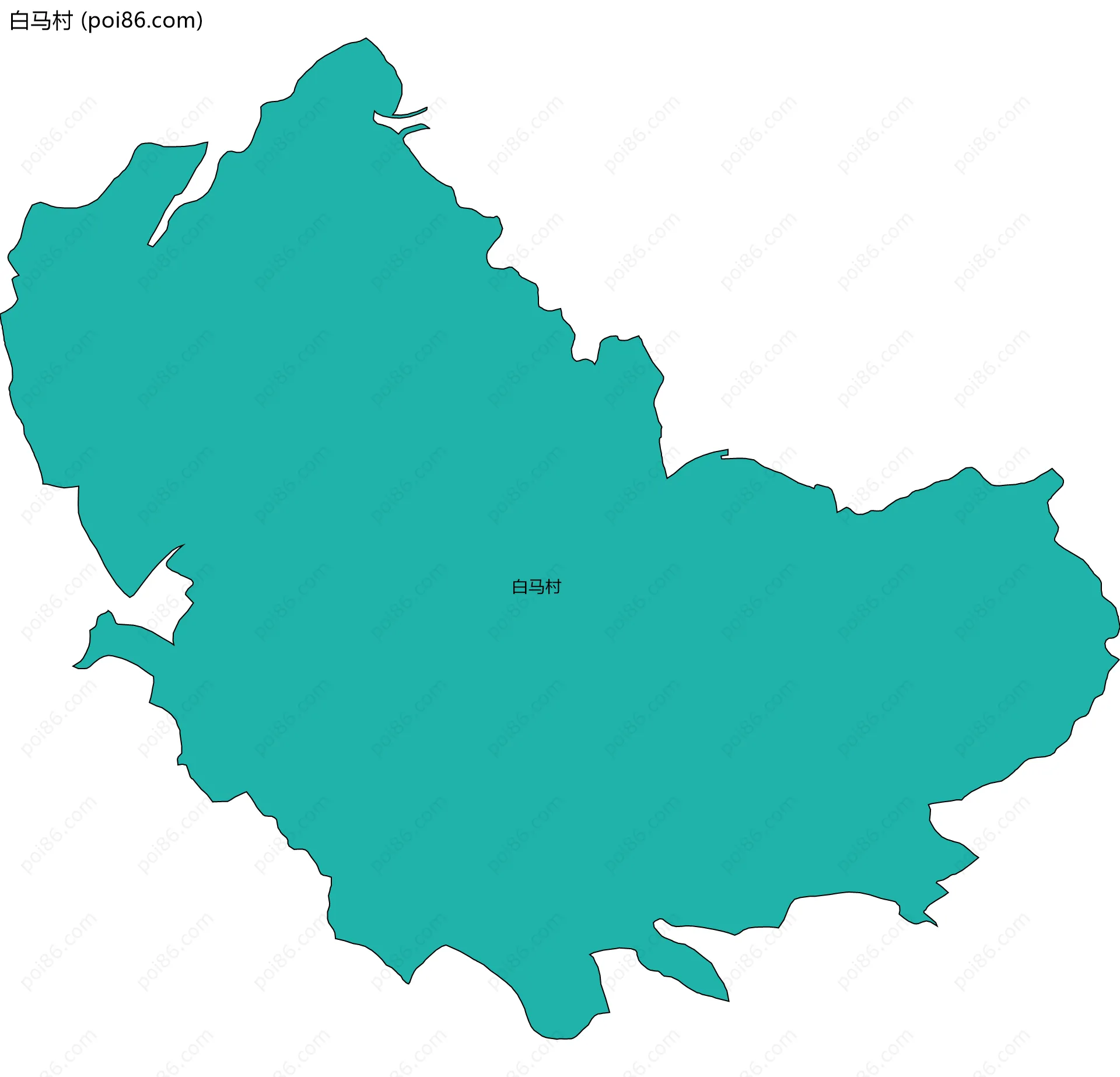 白马村边界地图