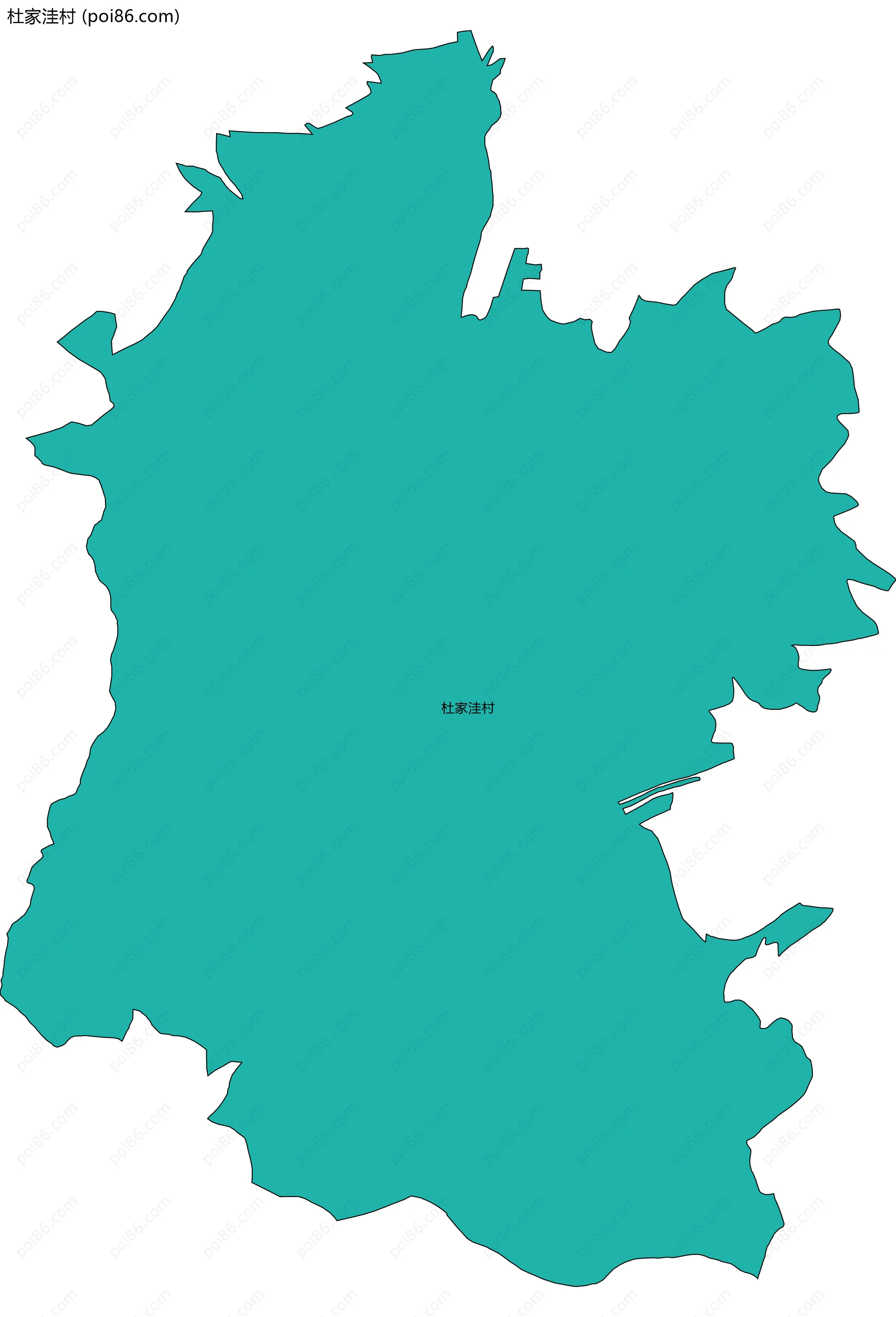 杜家洼村边界地图