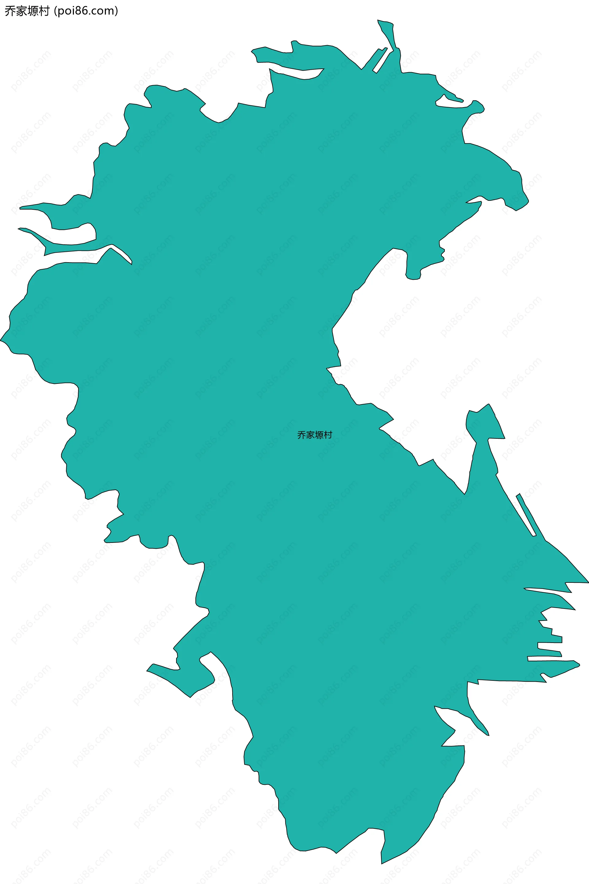 乔家塬村边界地图