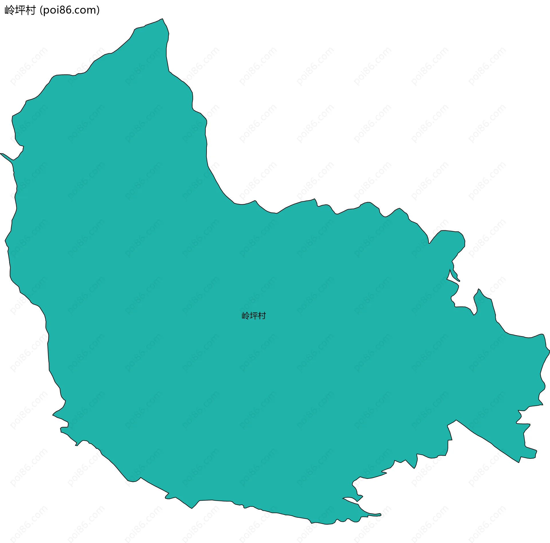 岭坪村边界地图