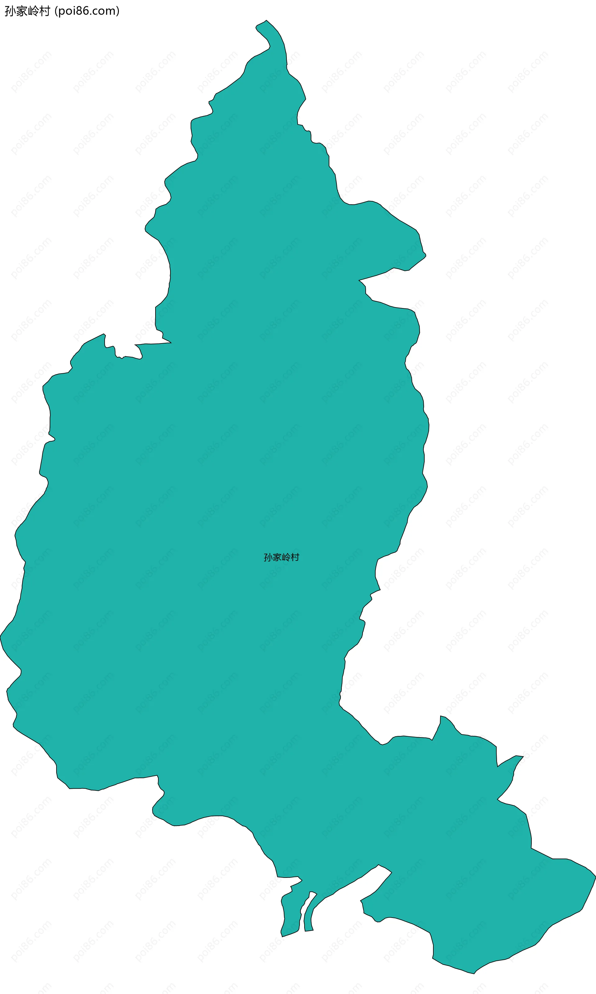 孙家岭村边界地图