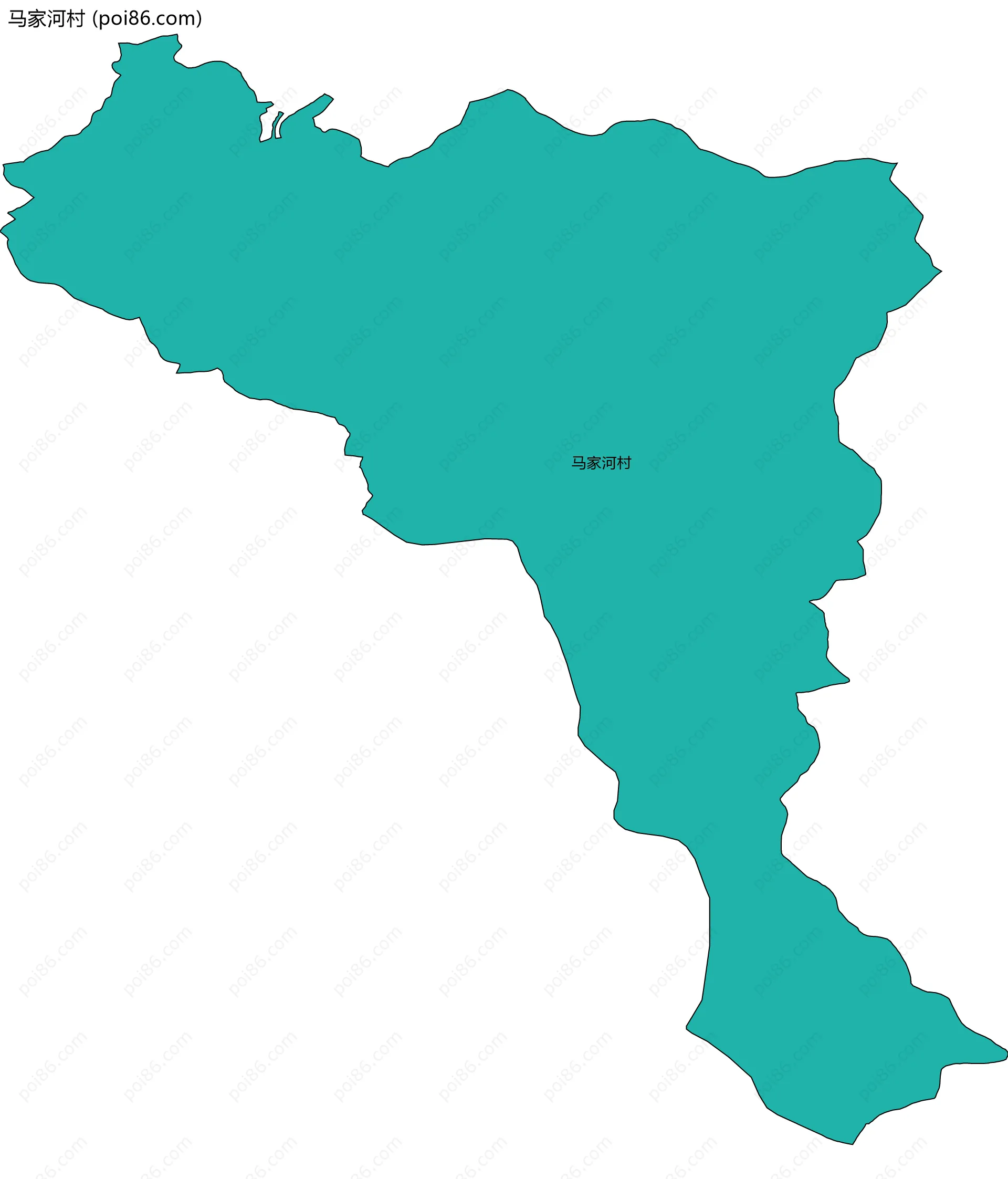 马家河村边界地图