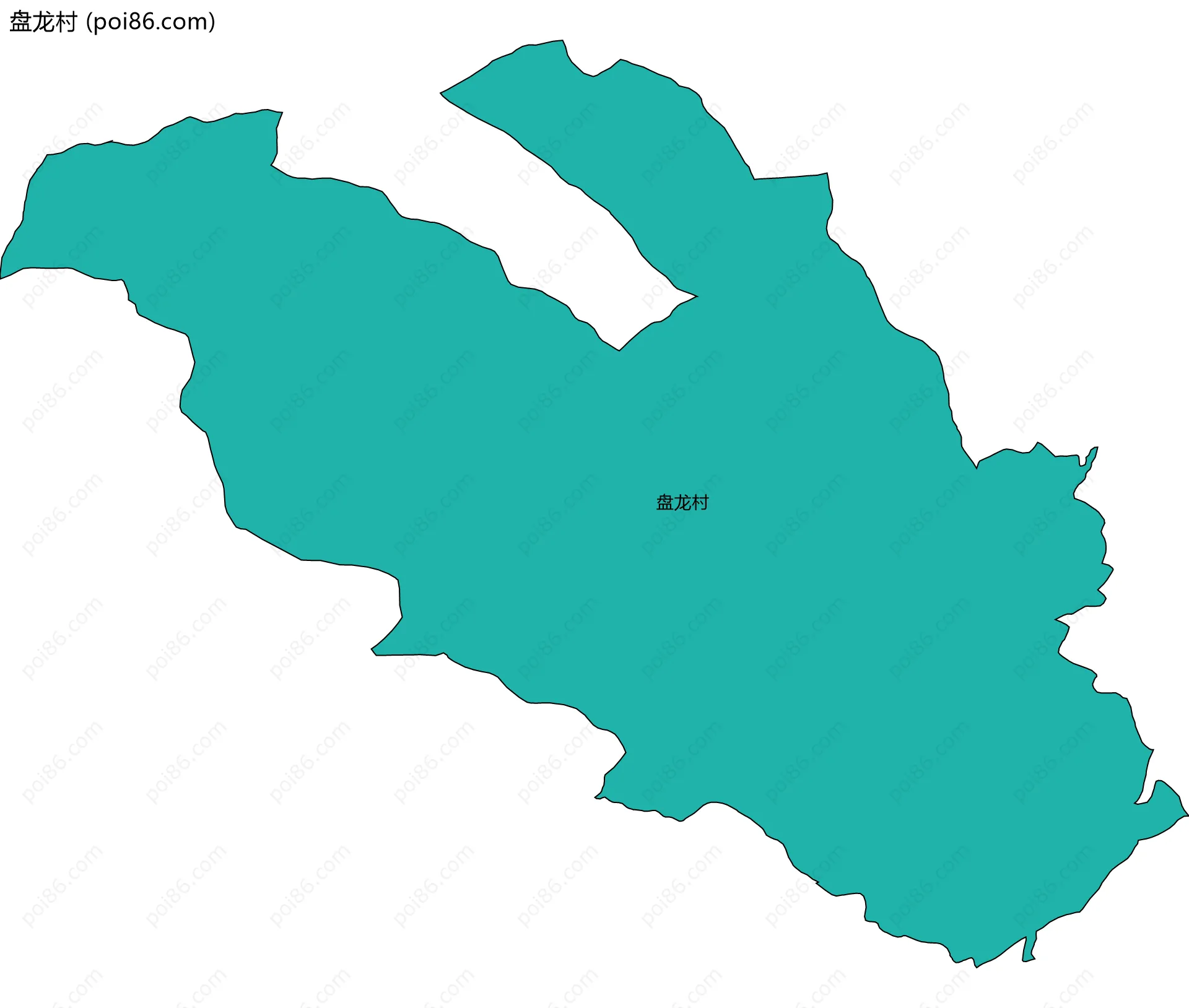 盘龙村边界地图