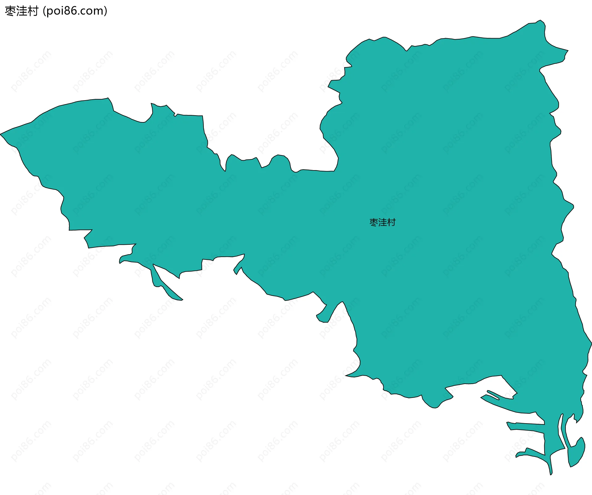 枣洼村边界地图