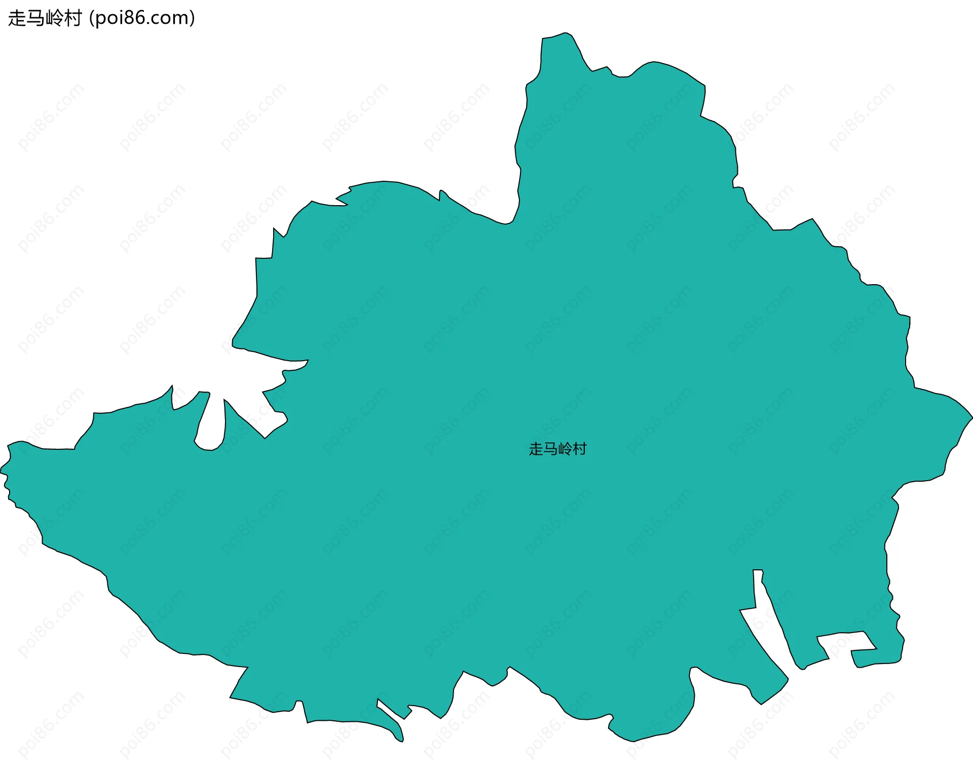 走马岭村边界地图