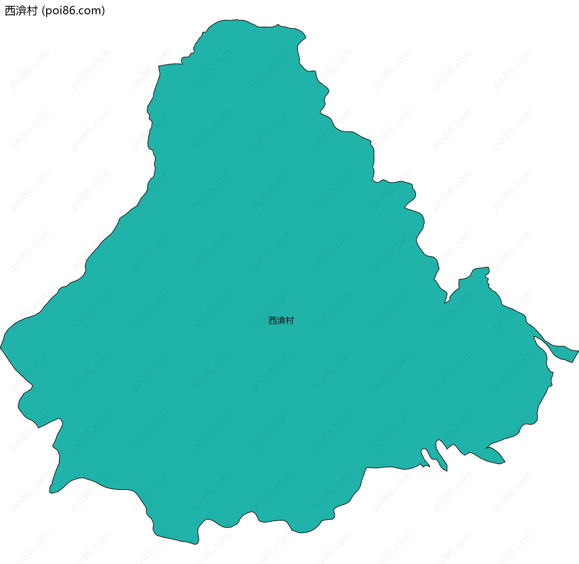 西渰村边界地图