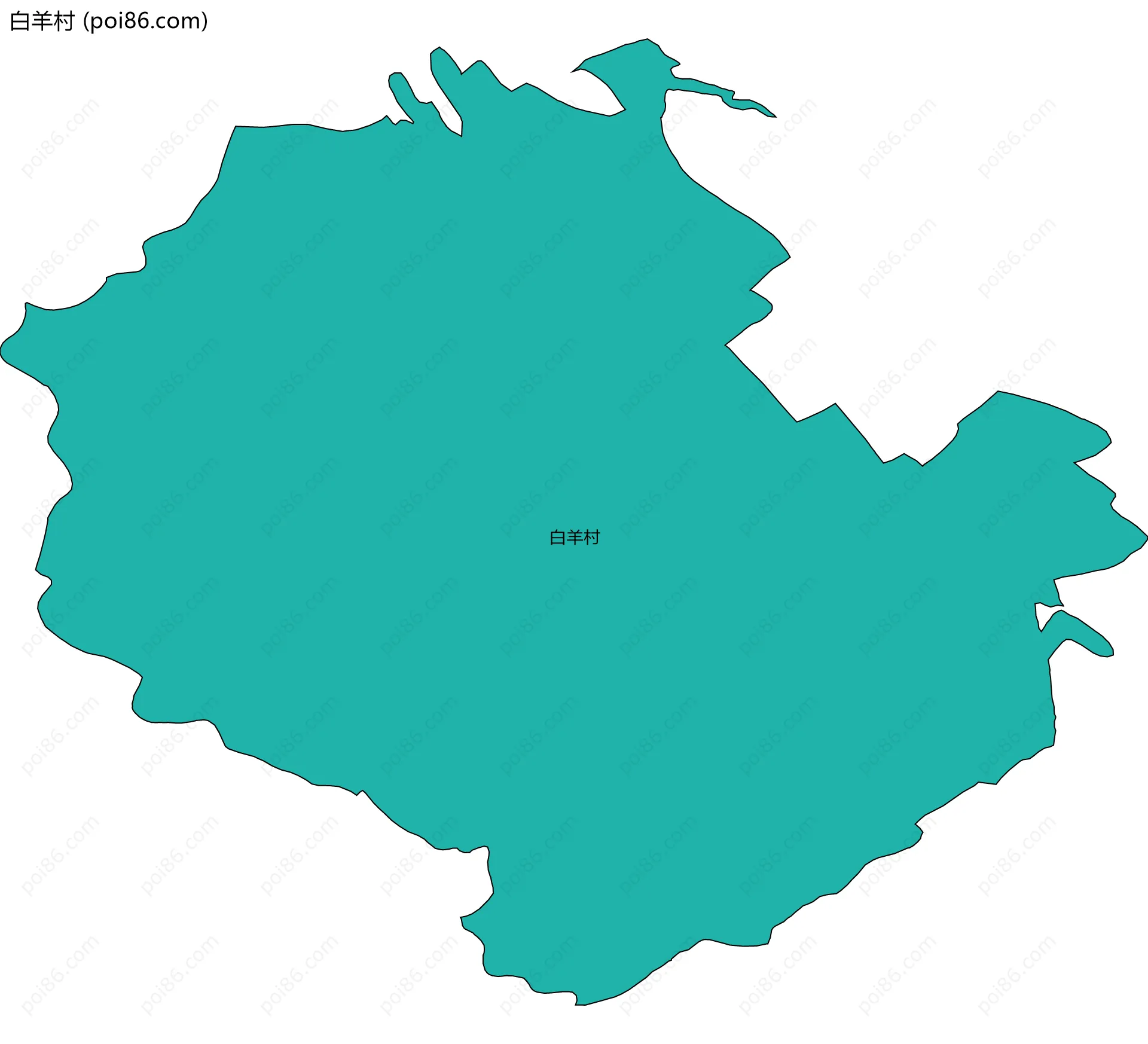 白羊村边界地图