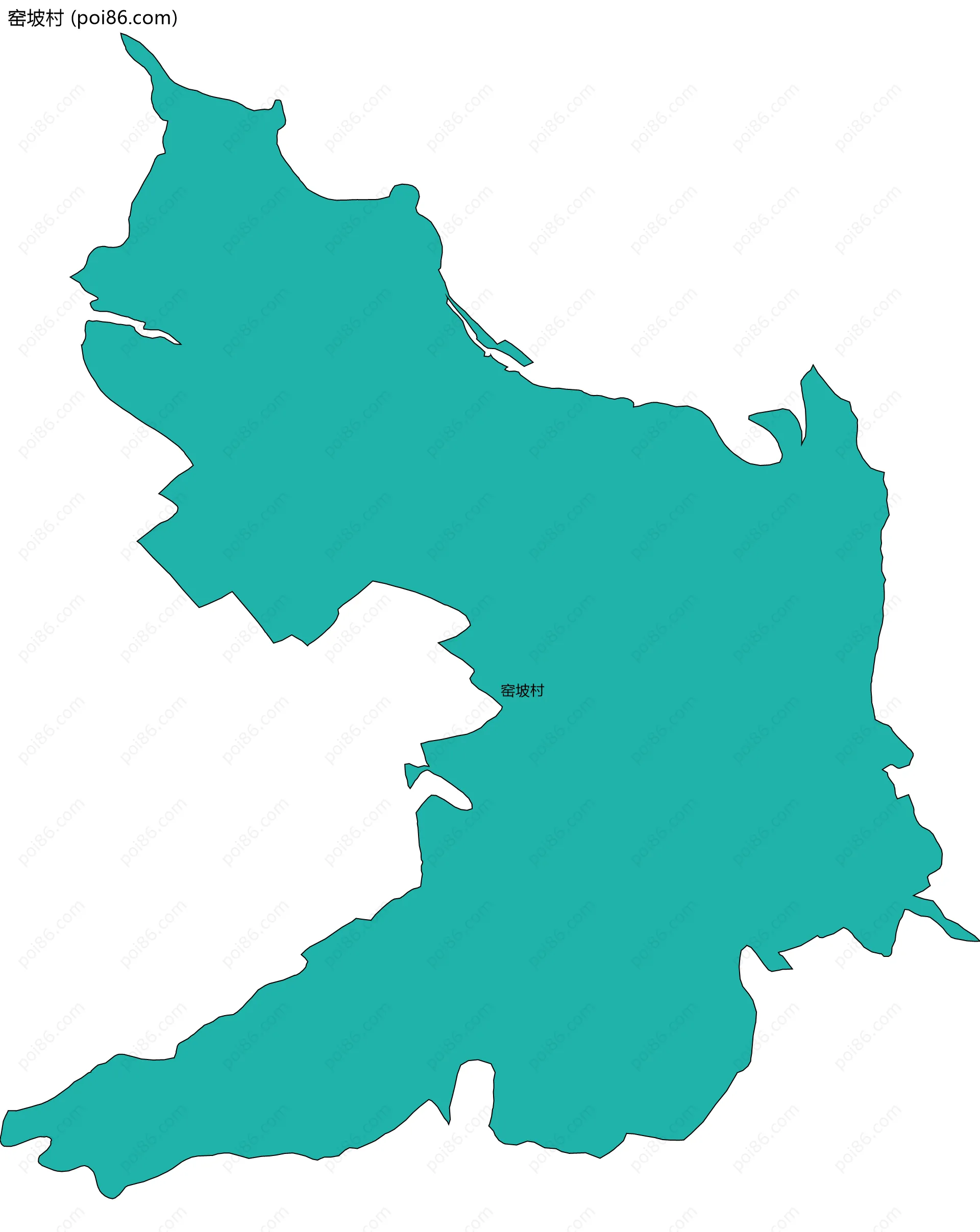 窑坡村边界地图