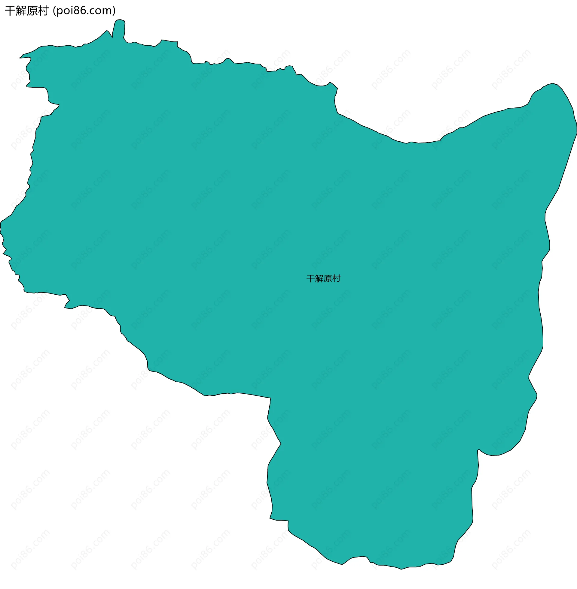 干解原村边界地图