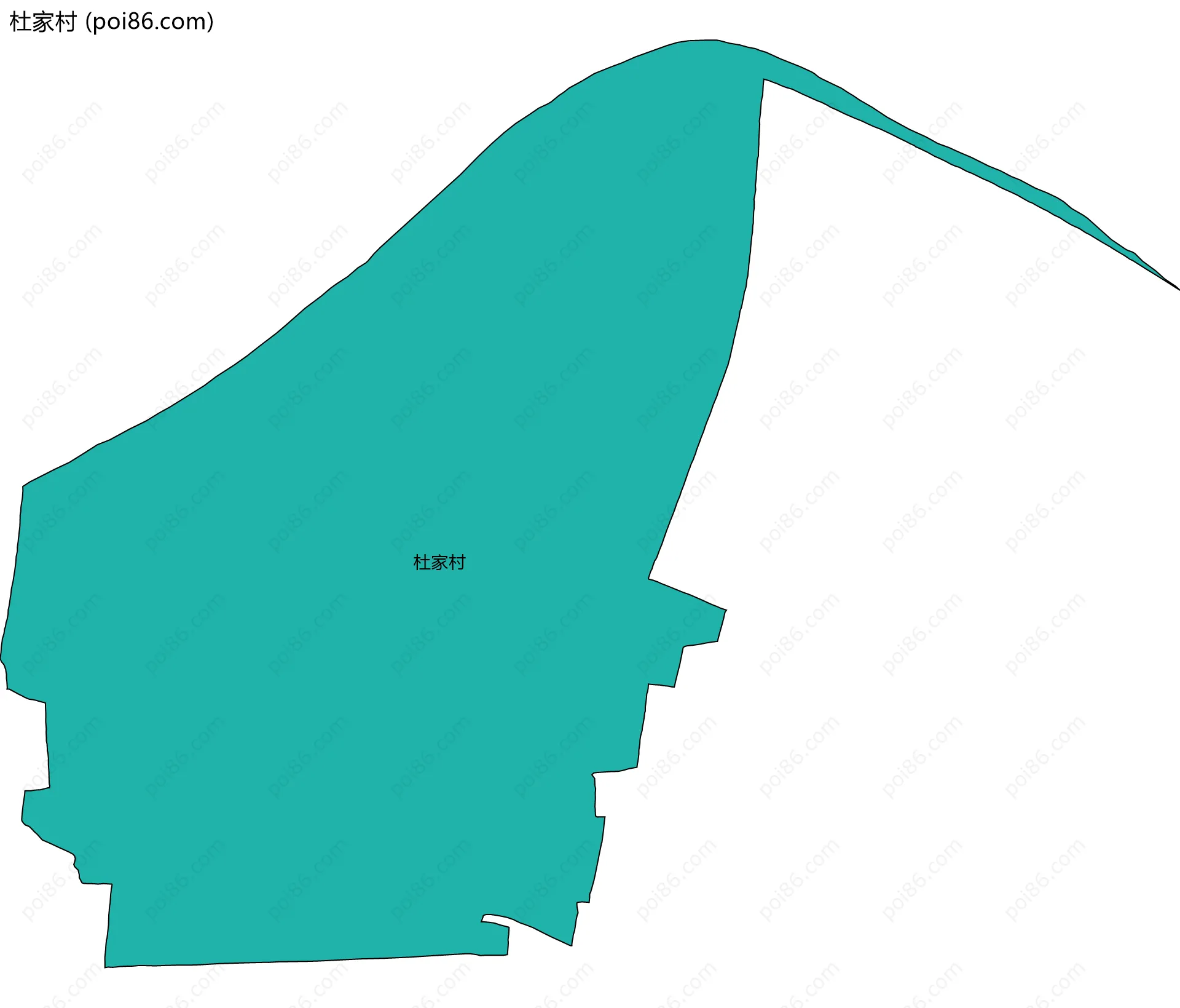 杜家村边界地图